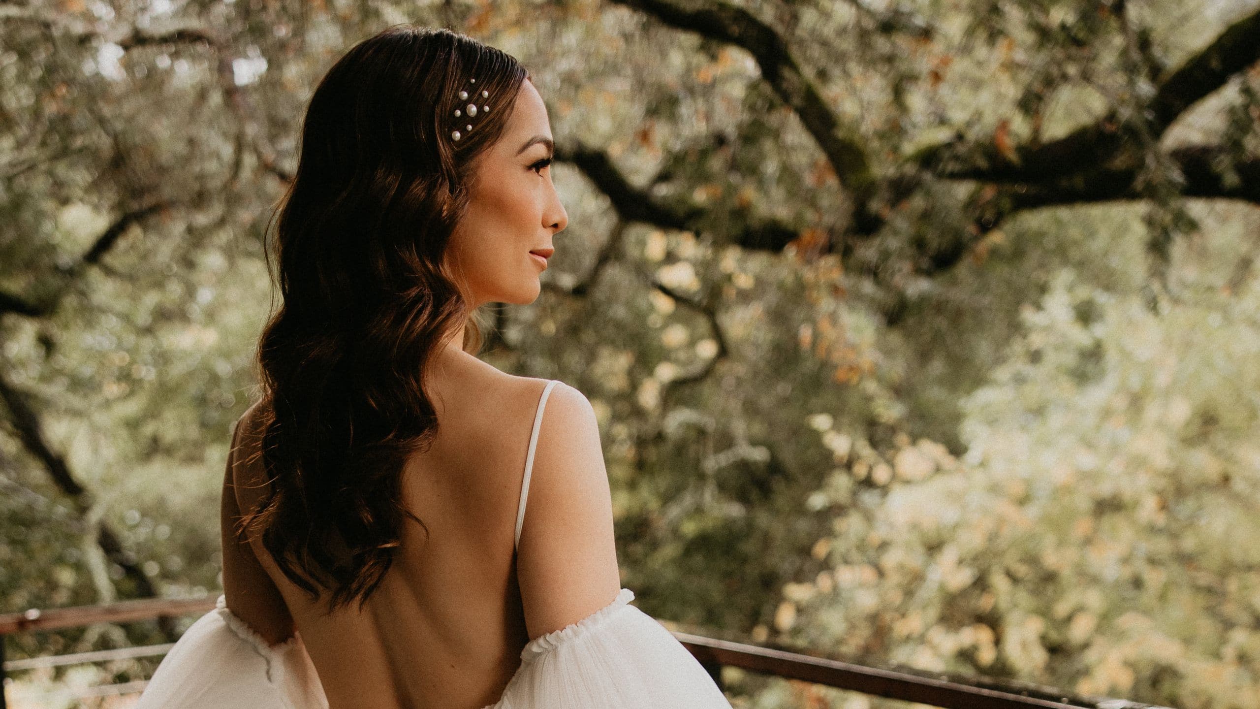 Alila Napa Valley Bride On Balcony Back View