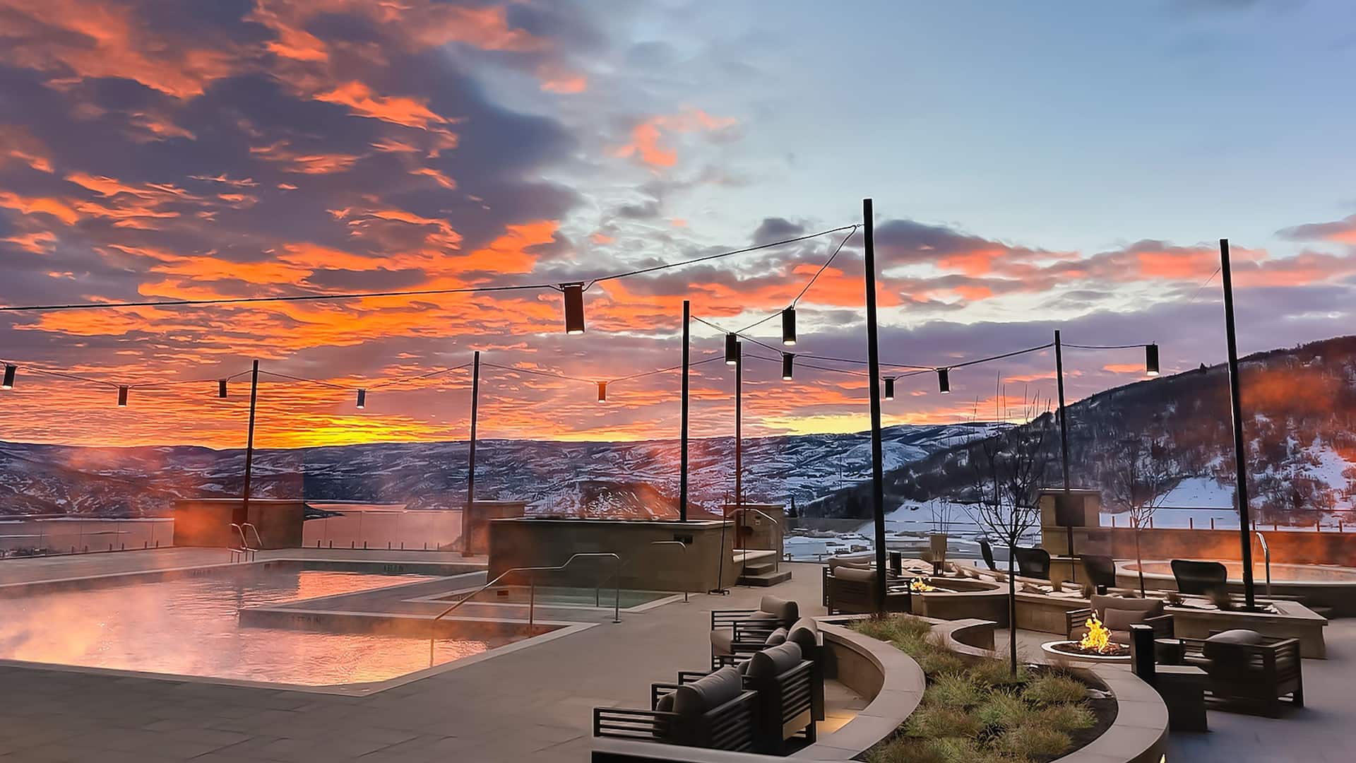 Grand Hyatt Deer Valley Pool Sunrise