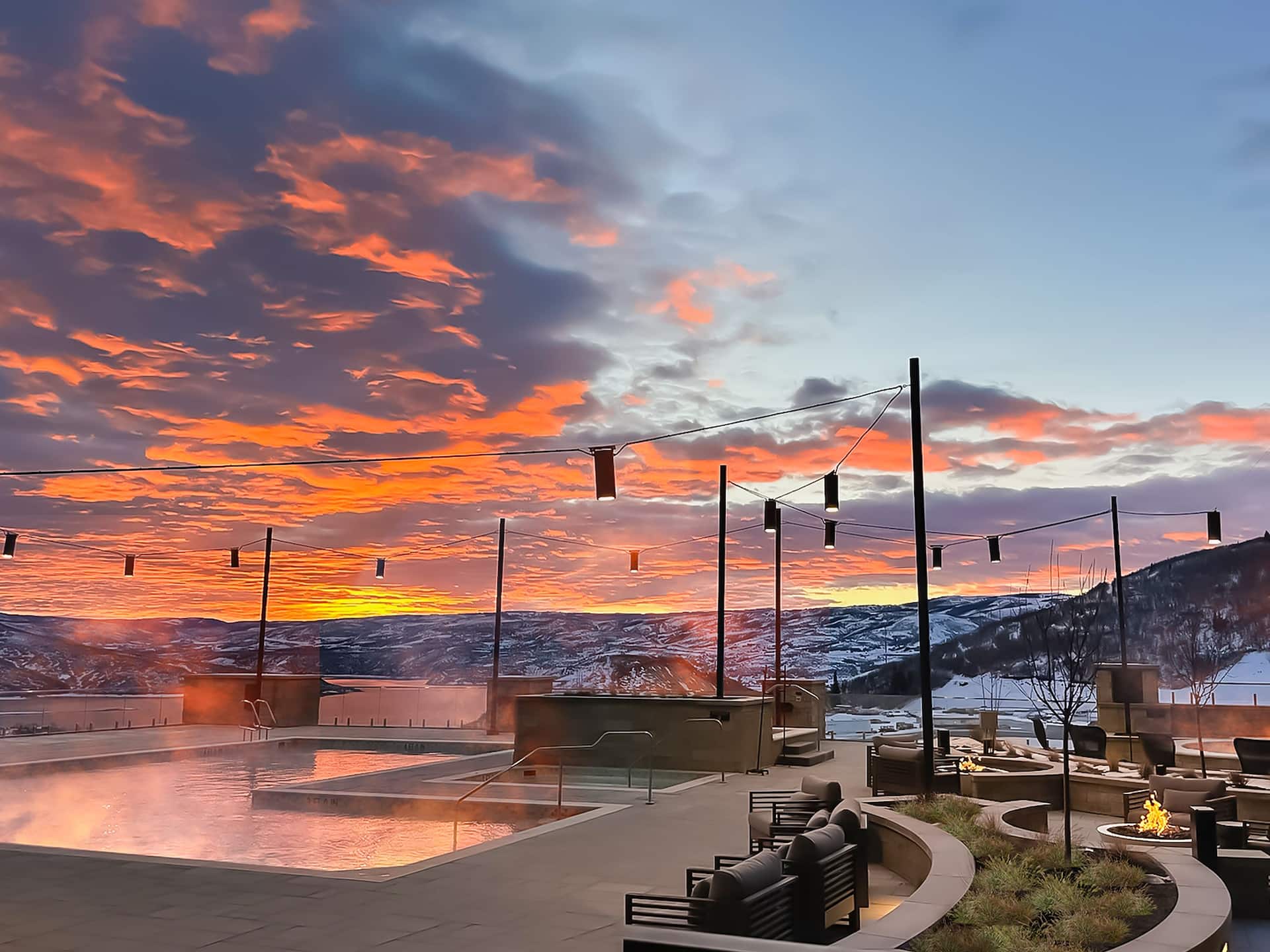 Grand Hyatt Deer Valley Pool Sunrise