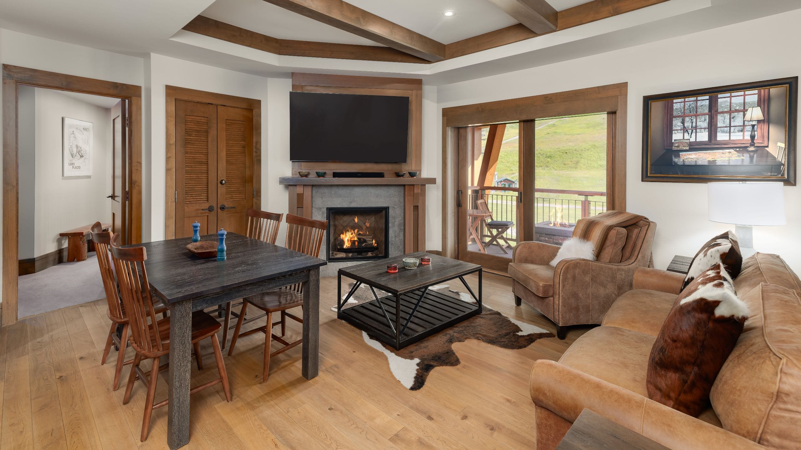 The Lodge at Spruce Peak Three Bedroom Penthouse Living Room