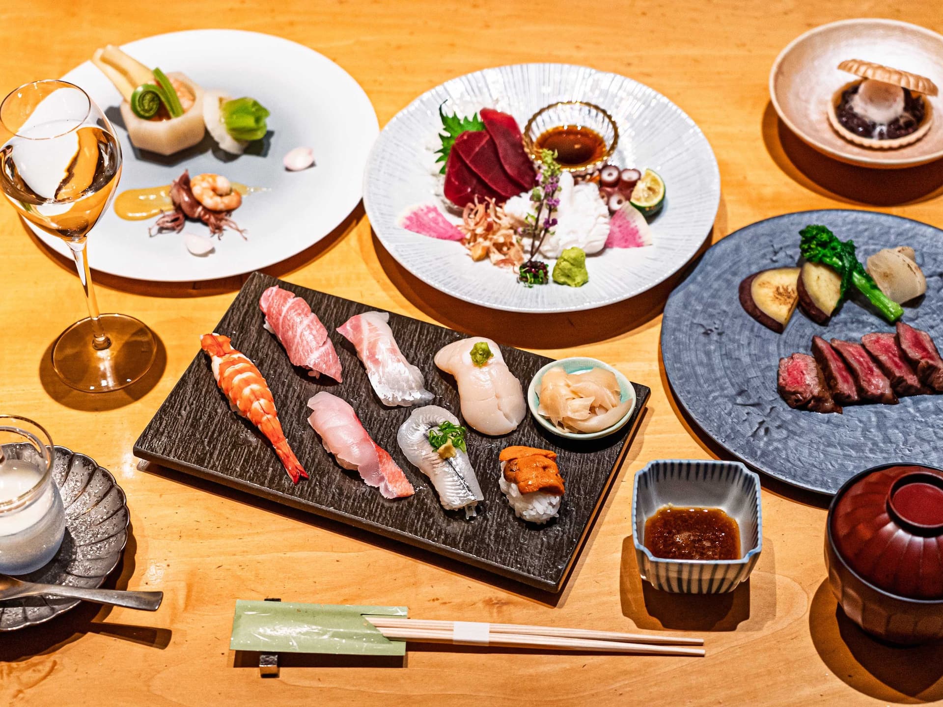 Hyatt Regency Hakone Resort and Spa Dining Room Sushi Seasonal Kaiseki Sake