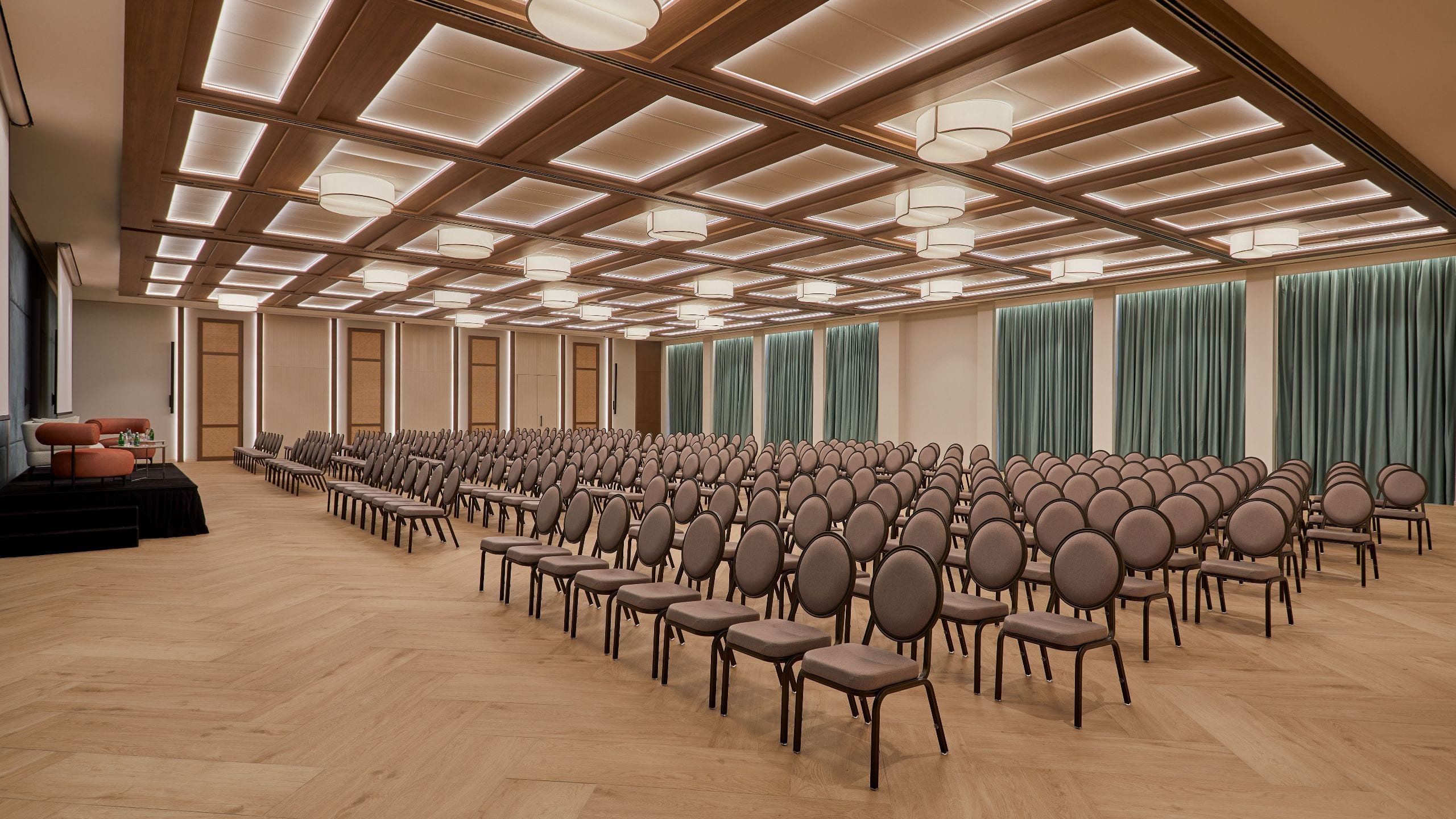 Hyatt Regency Kotor Bay Resort Ballroom Theatre Setup With Projector Screens