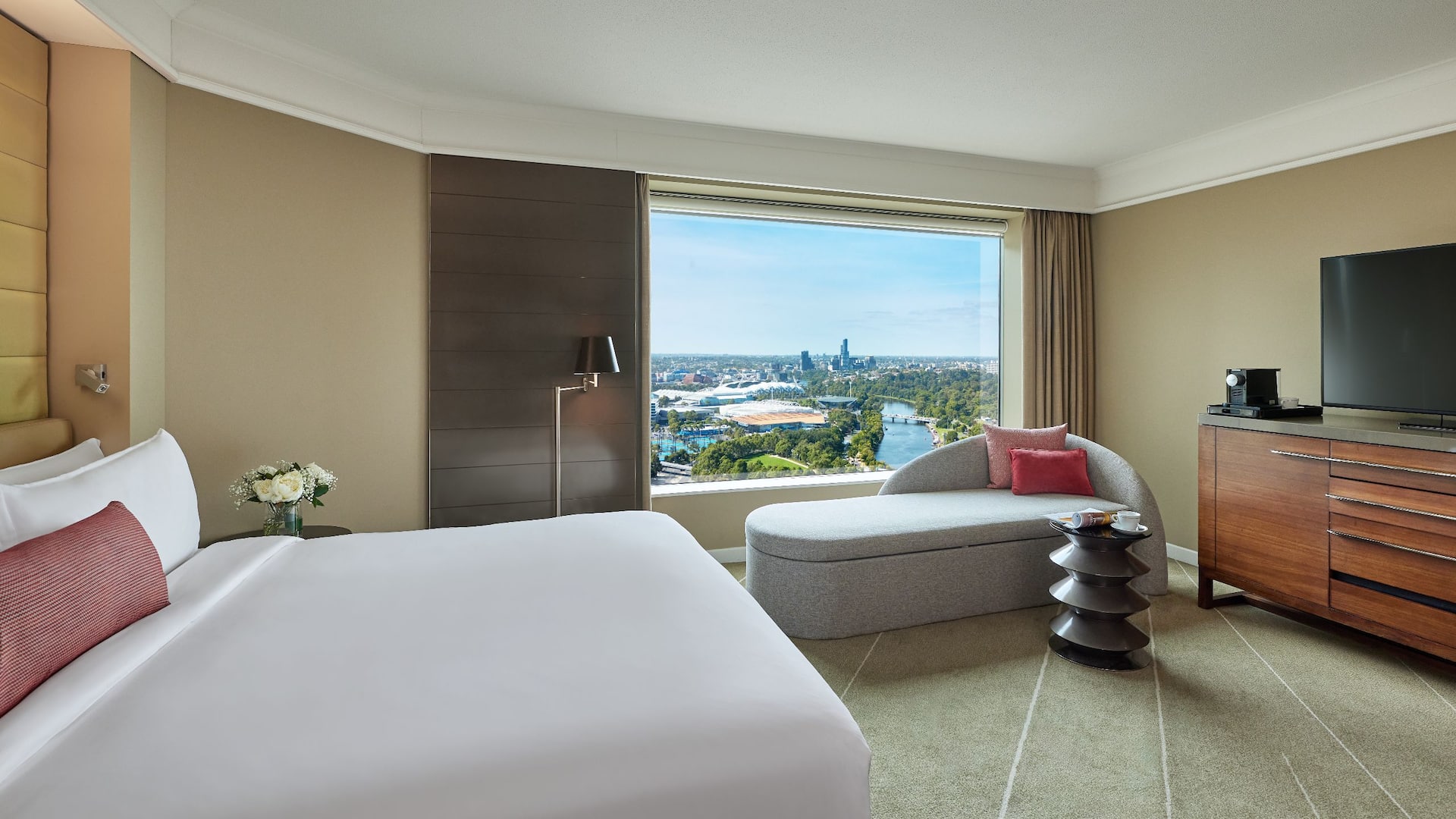 3/6 Grand Hyatt Melbourne Deluxe Room Sofa Bed Closed