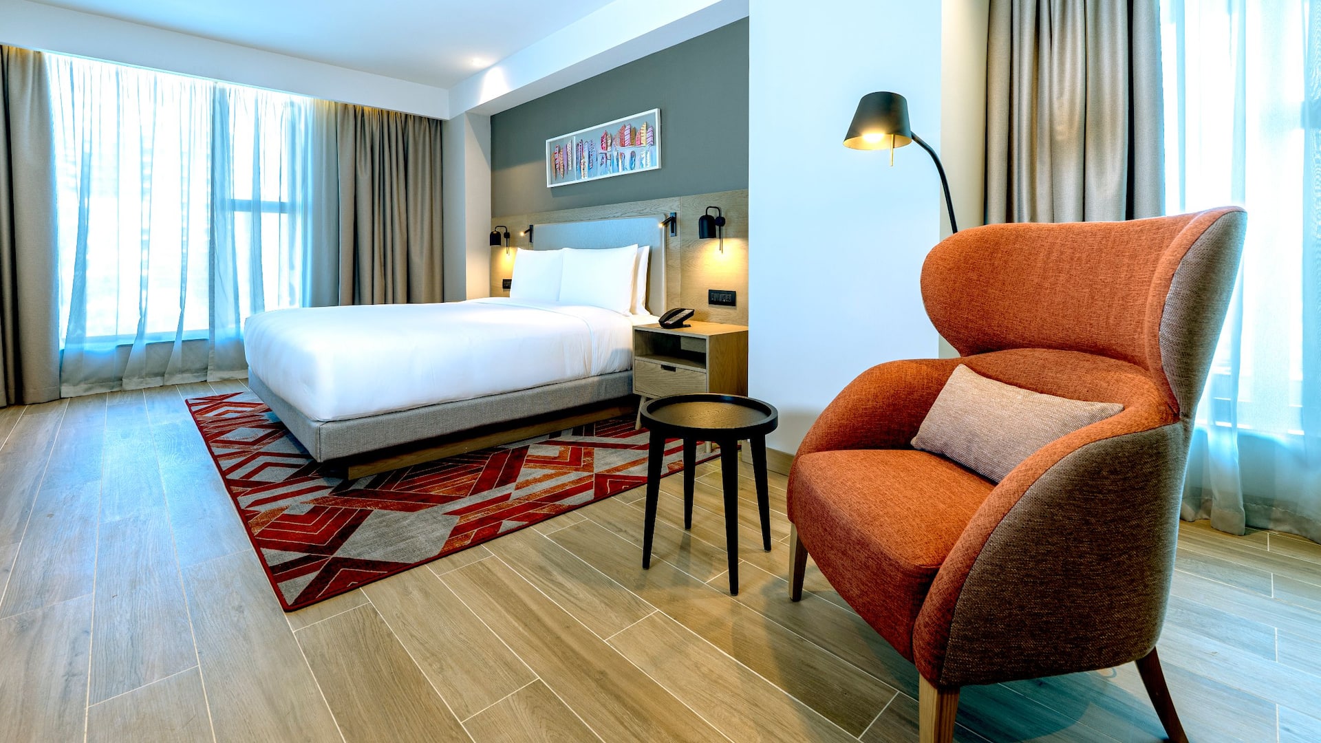 4 of 5 Hyatt House Nairobi Westlands One Bedroom Executive King Suite Bed With Armchair