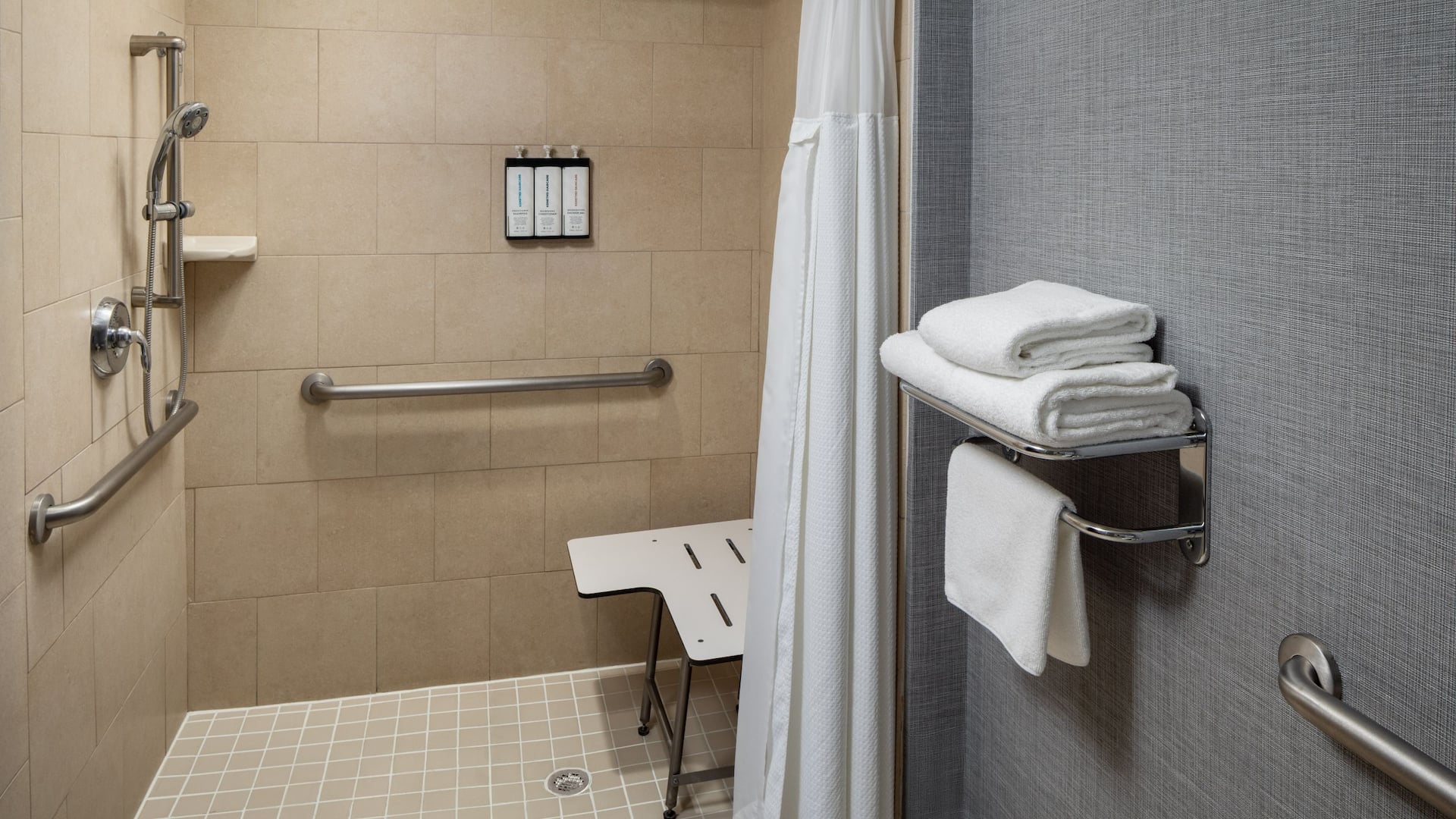 2 of 4 Hyatt Place Lake Mary/Orlando-North Accessible King Shower