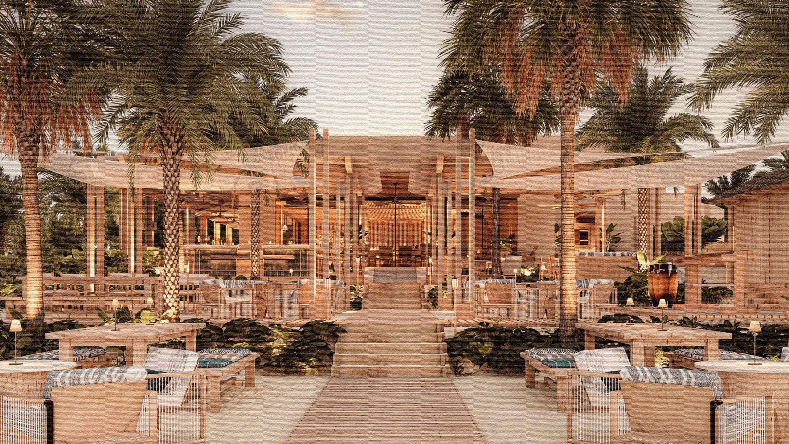 Alila Mayakoba Beach Club Daytime Terrace
