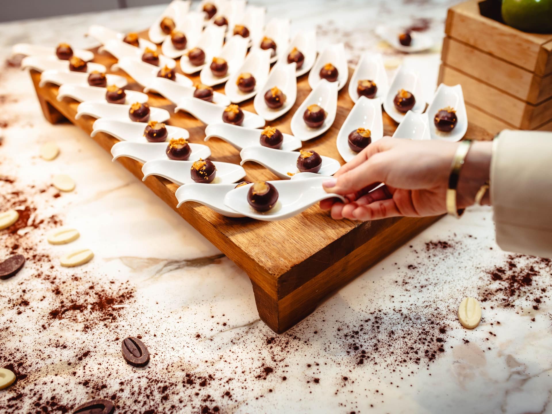Grand Hyatt Barcelona Banqueting Chocolate Balls Dessert