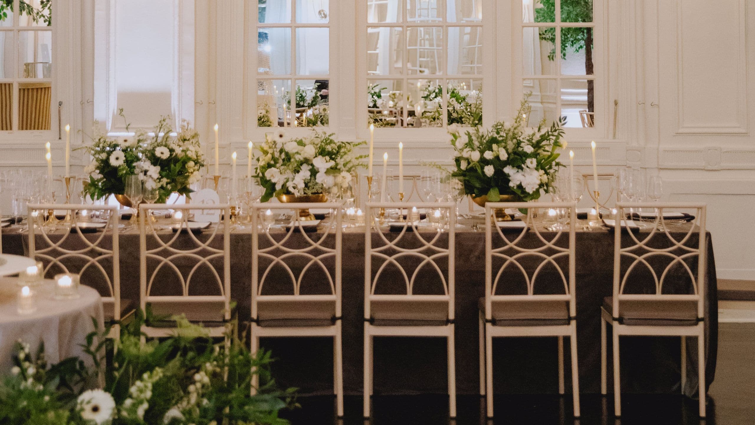 4 of 4 The Bellevue Hotel Pearl Banquet Table