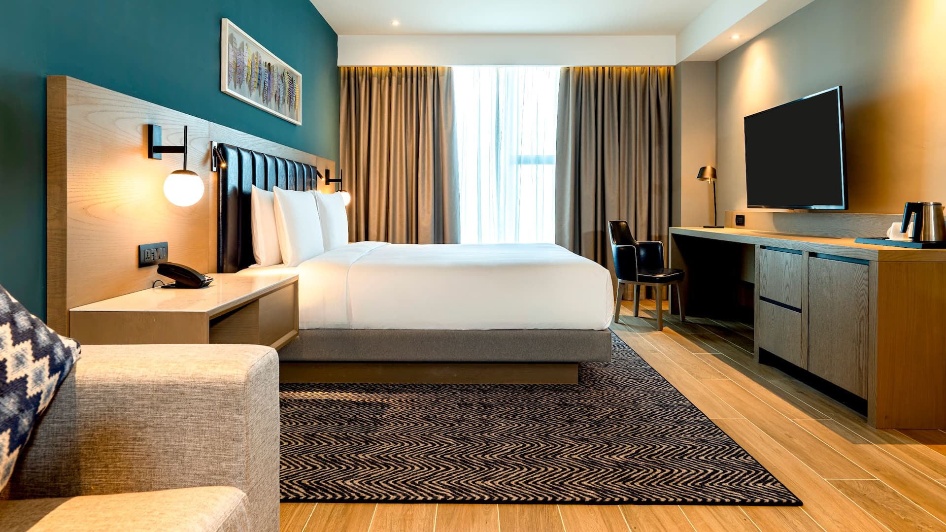 Hyatt Place Nairobi Westlands Guestroom King Bed Side View