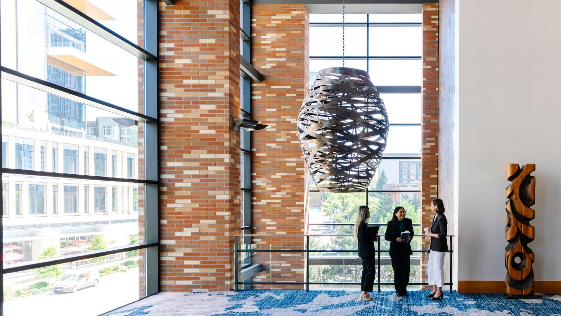 Hyatt Regency Bellevue on Seattle's Eastside Meeting Colleagues in Foyer