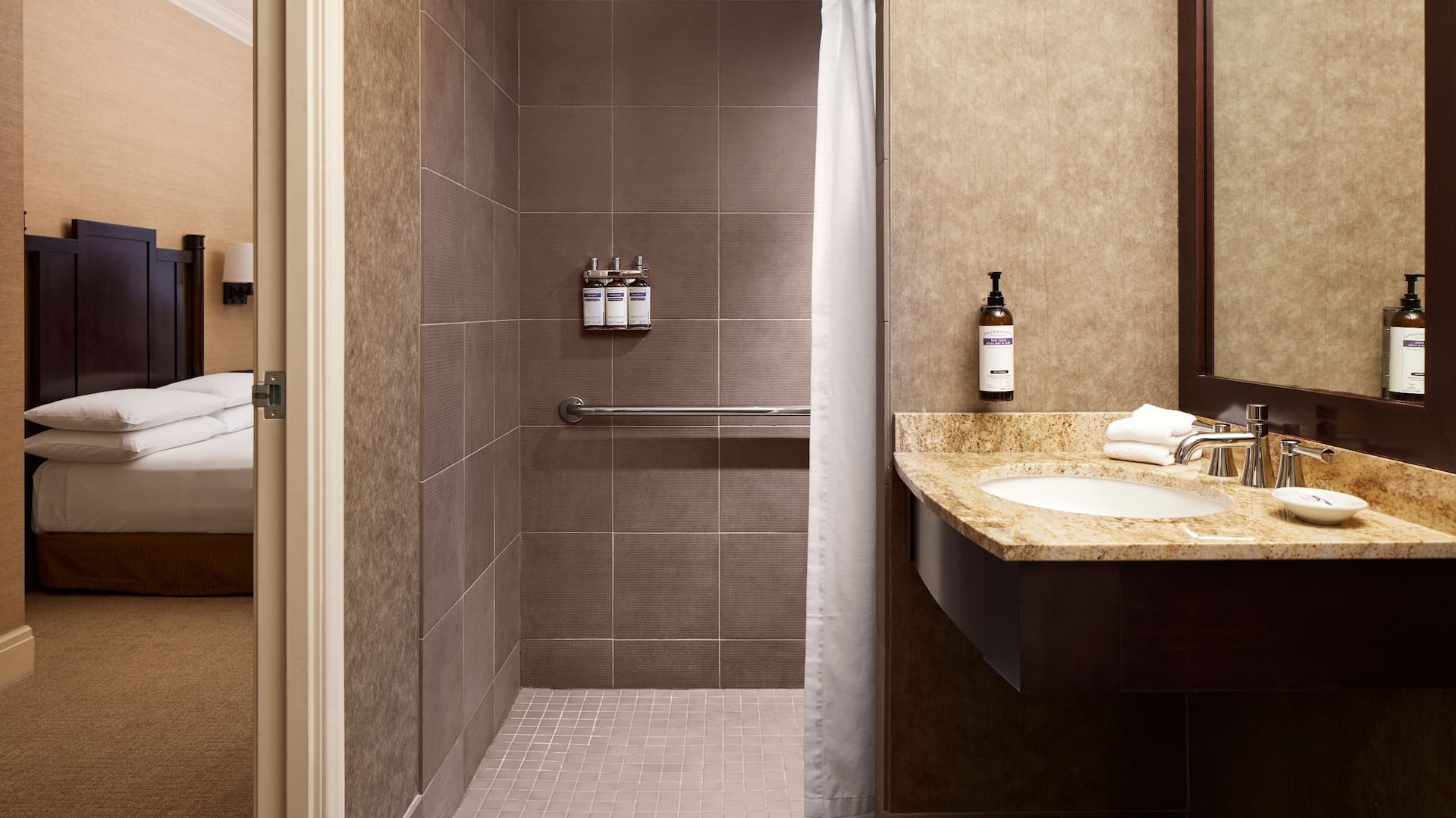 2/2 Hyatt Regency Bellevue on Seattle's Eastside Accessible Shower Bathroom