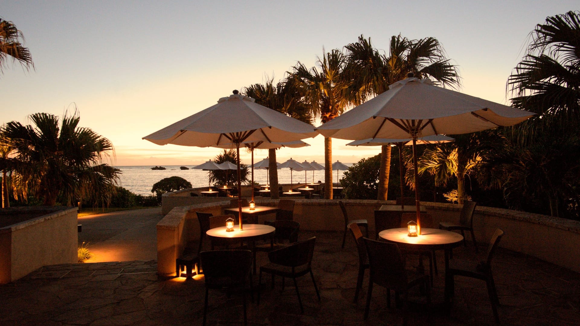 Hyatt Regency Seragaki Island, Okinawa Poolside Bar Twilight