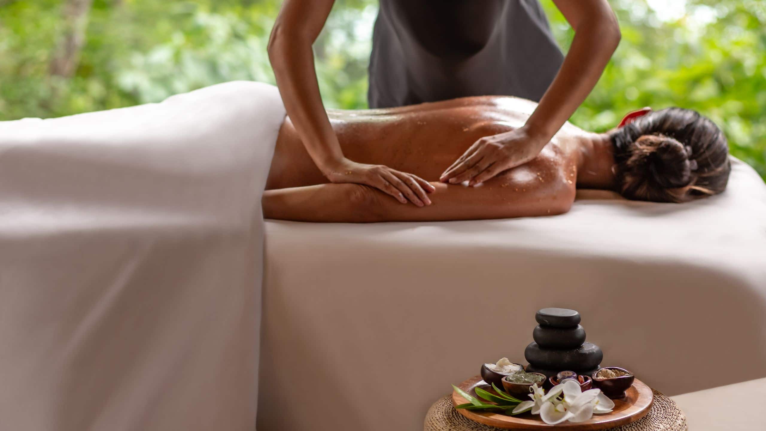 Andaz Peninsula Papagayo Resort, Costa Rica Outdoor Spa Back Massage Rocks