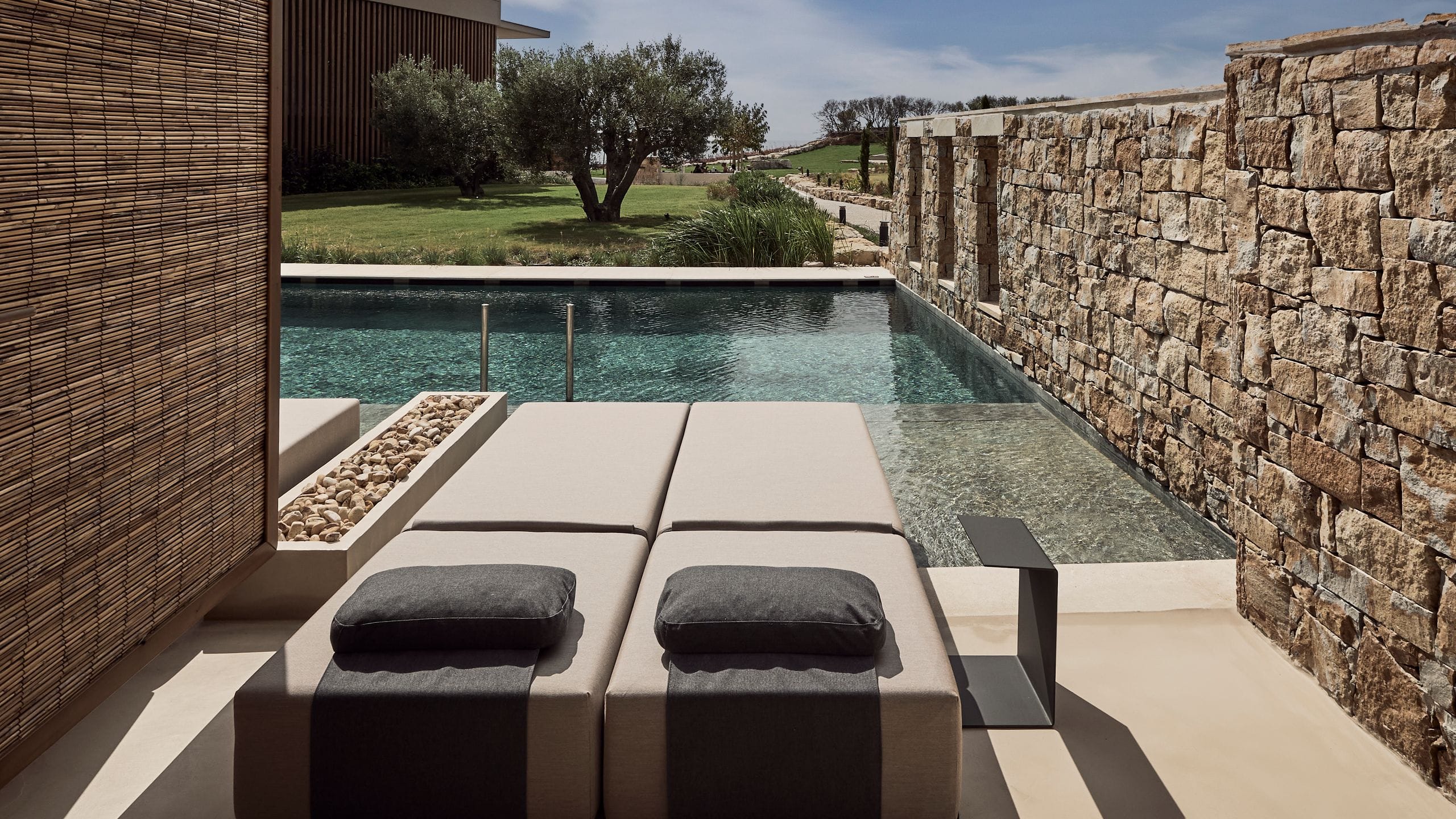 1/3 Zelia Halkidiki Deluxe Double Swim Up Pool Loungers