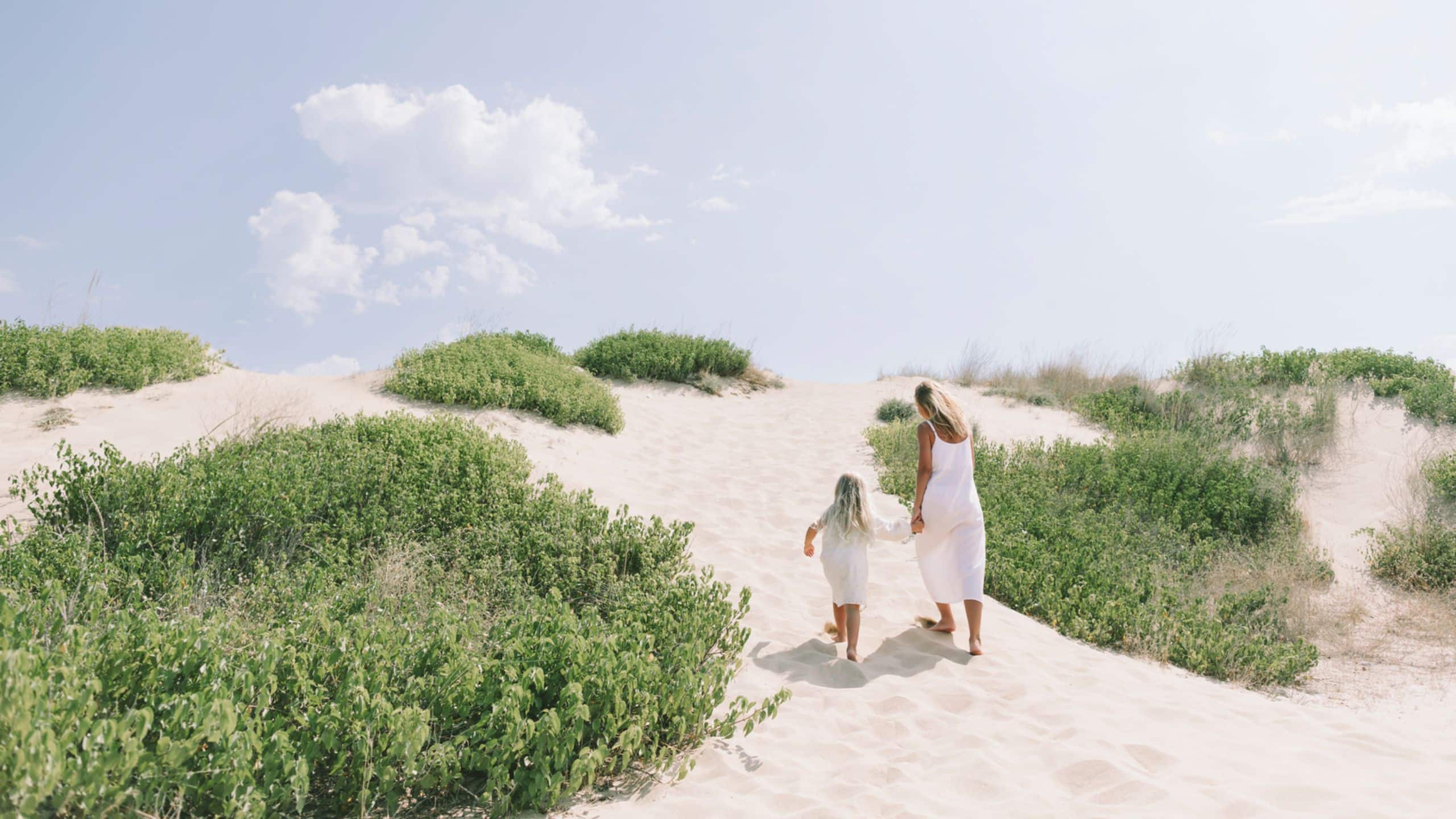 Sarena de Muro Resort Mallorca Mother And Daughter Walking Beach