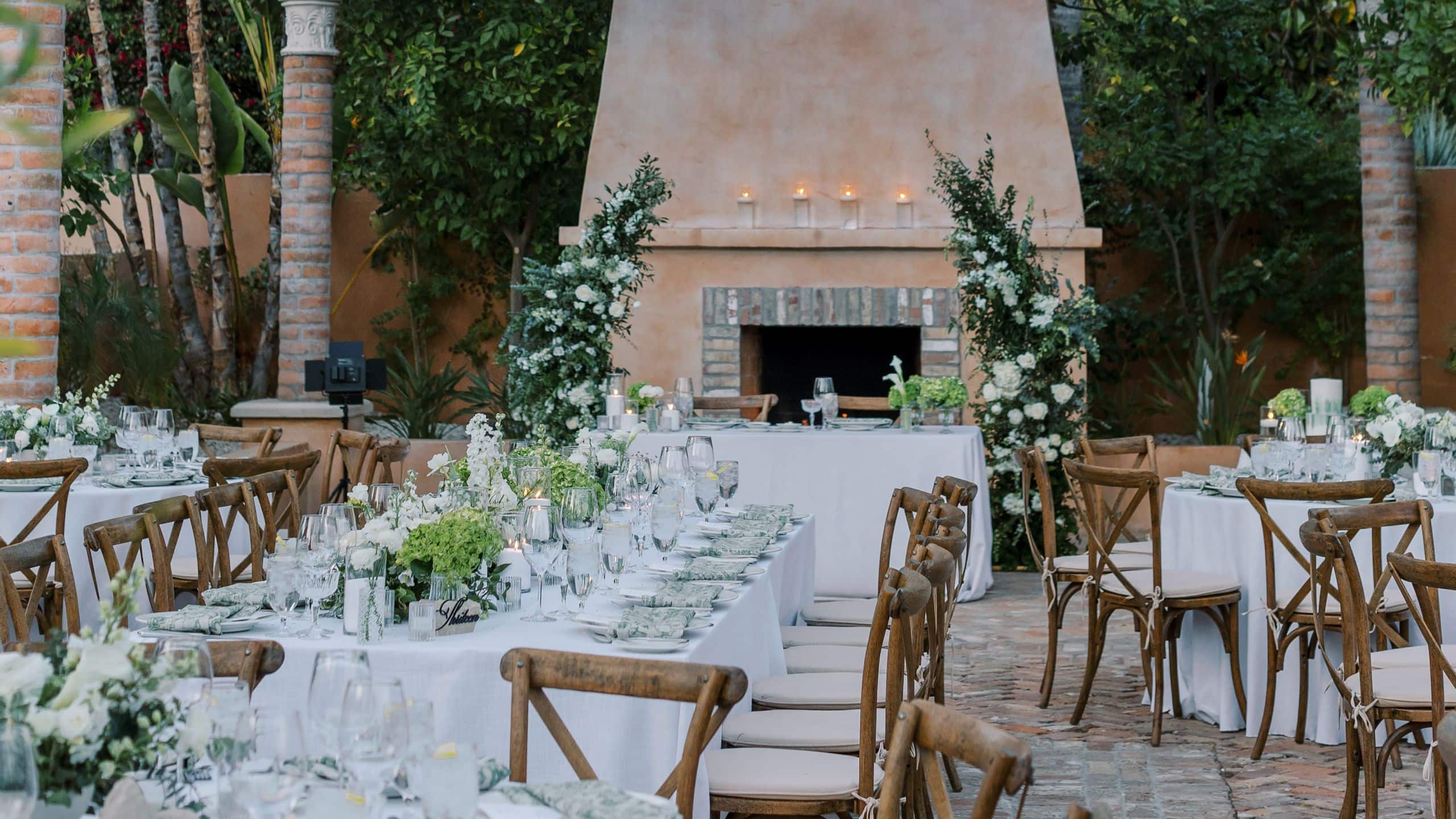 Royal Palms Resort and Spa Orange Grove Wedding Reception And White Details