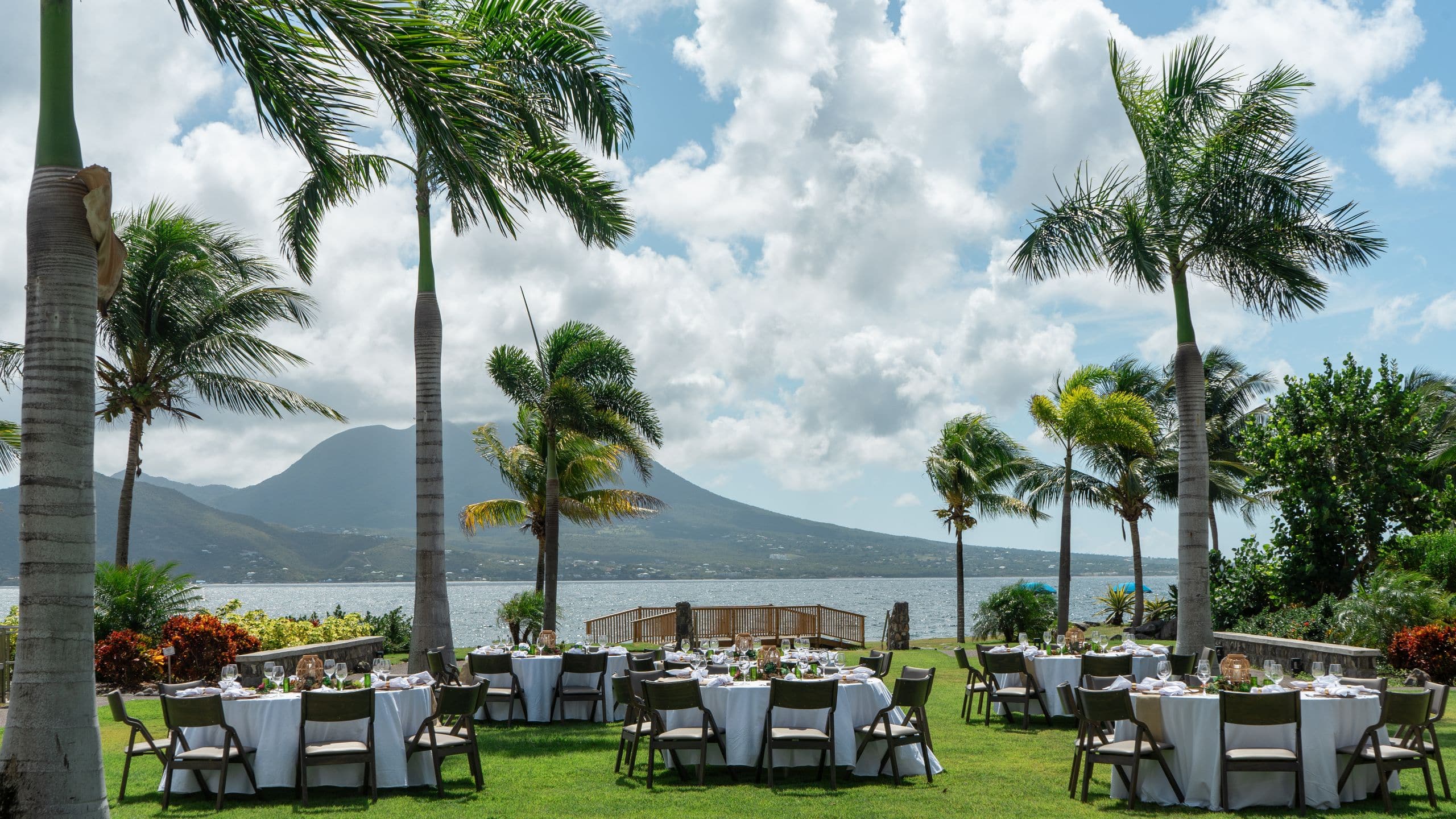 Park Hyatt St. Kitts Christophe Harbour Courtyard Lawn Event Setup