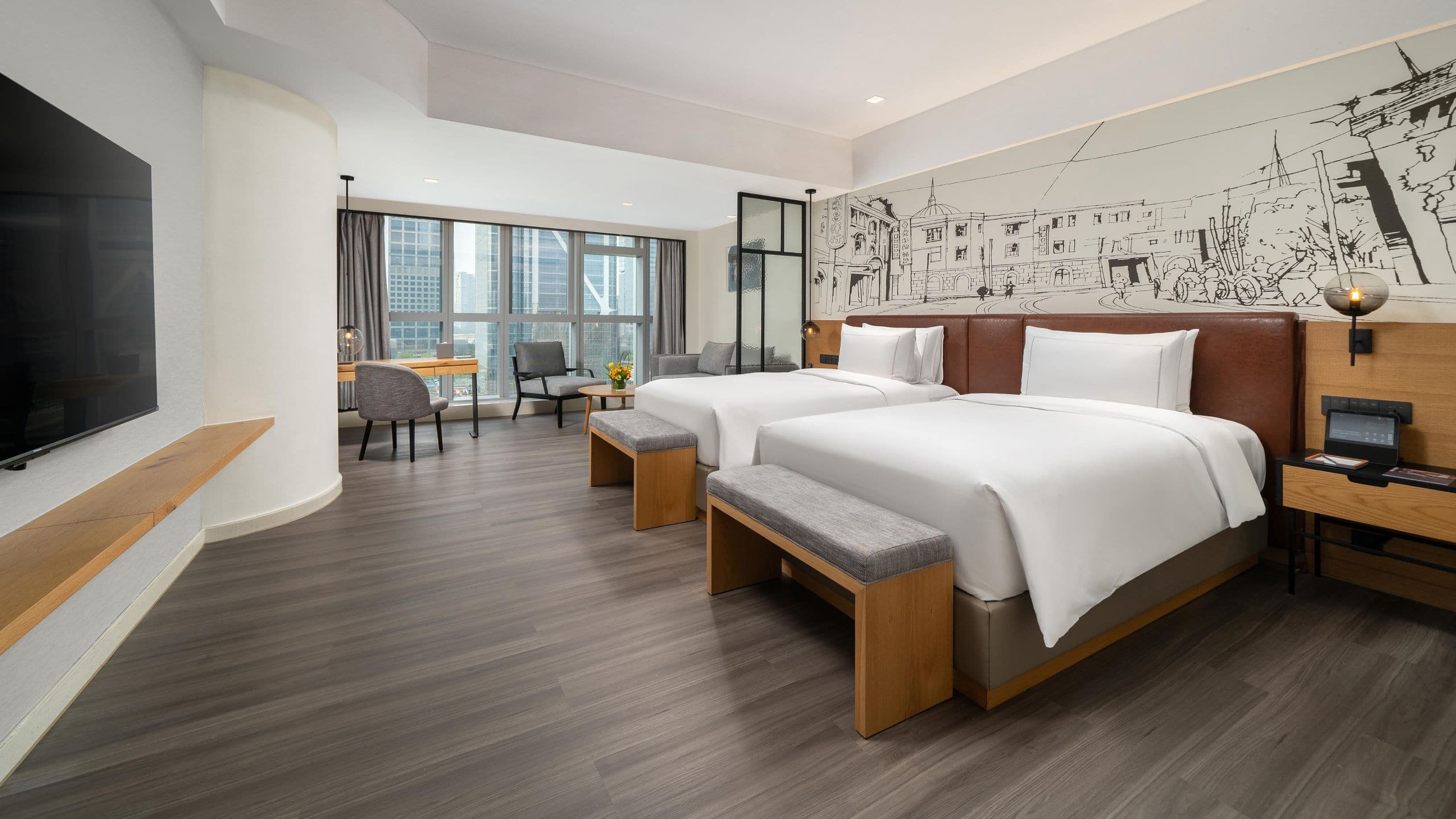UrCove Guangzhou Canton Tower Exhibition Center  Deluxe Twin Beds