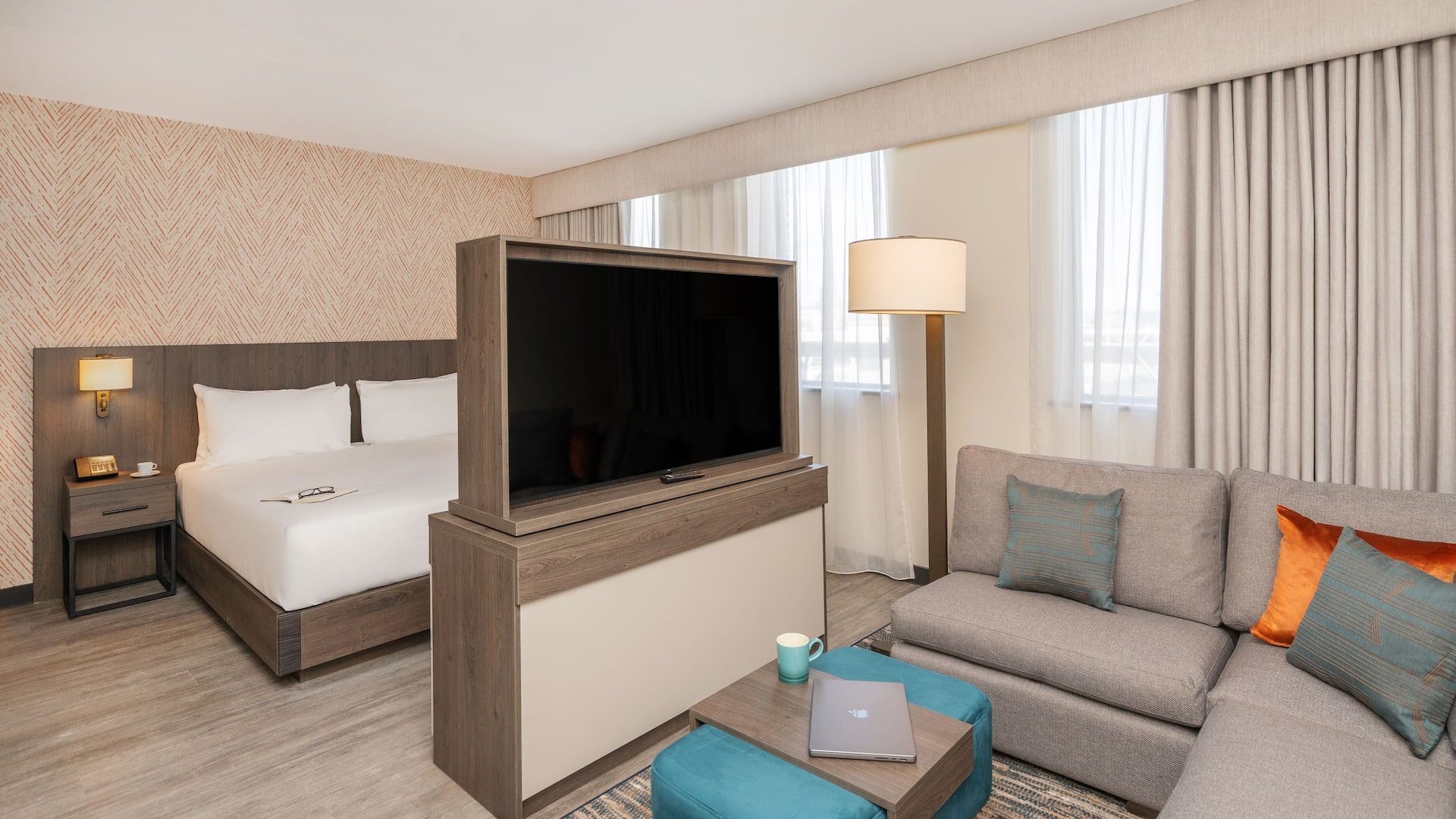 6 of 7 Hyatt House Leeds Accessible Room Tv