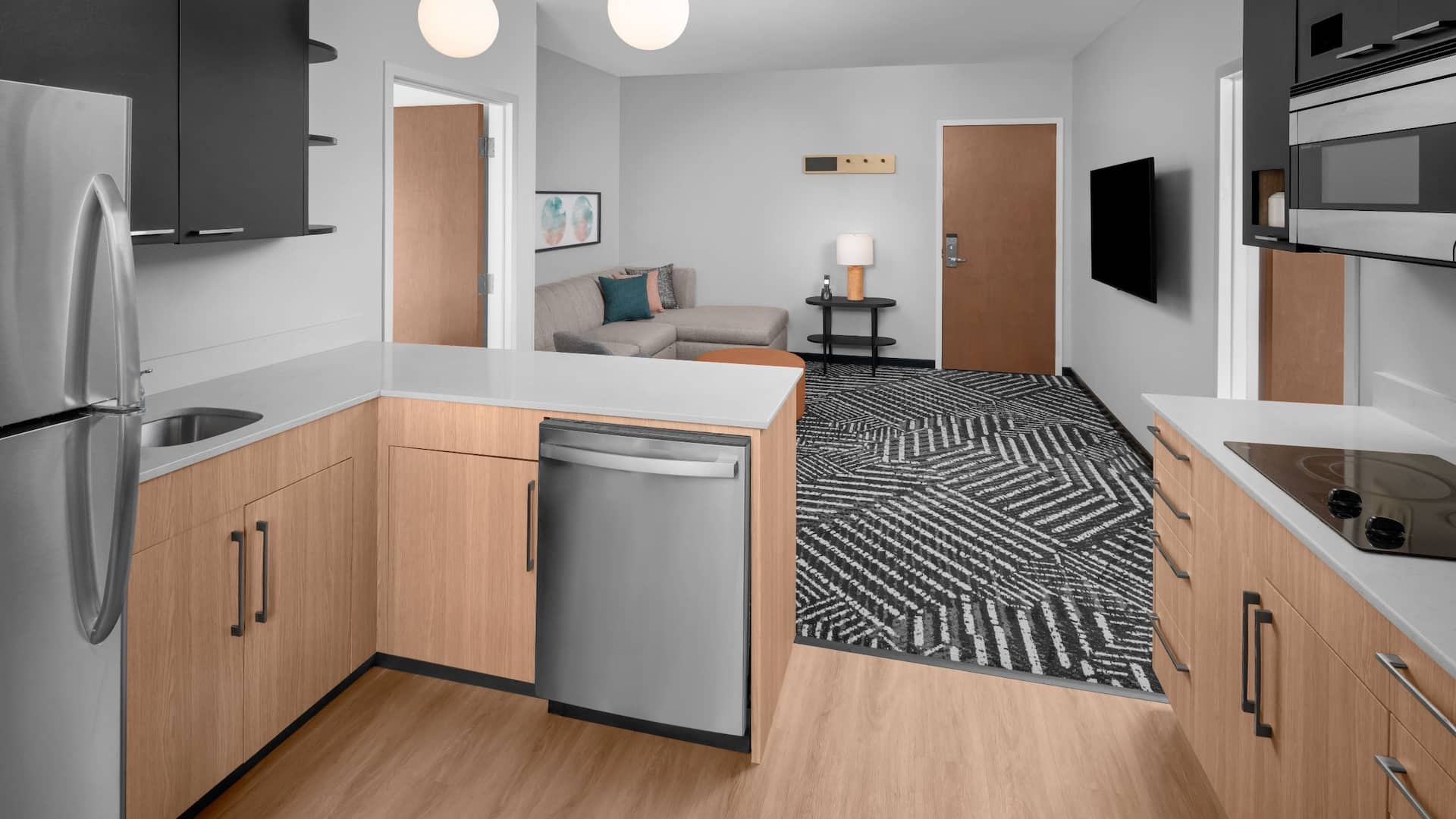 Hyatt House Pittsburgh-South Side King Studio Suite Kitchen