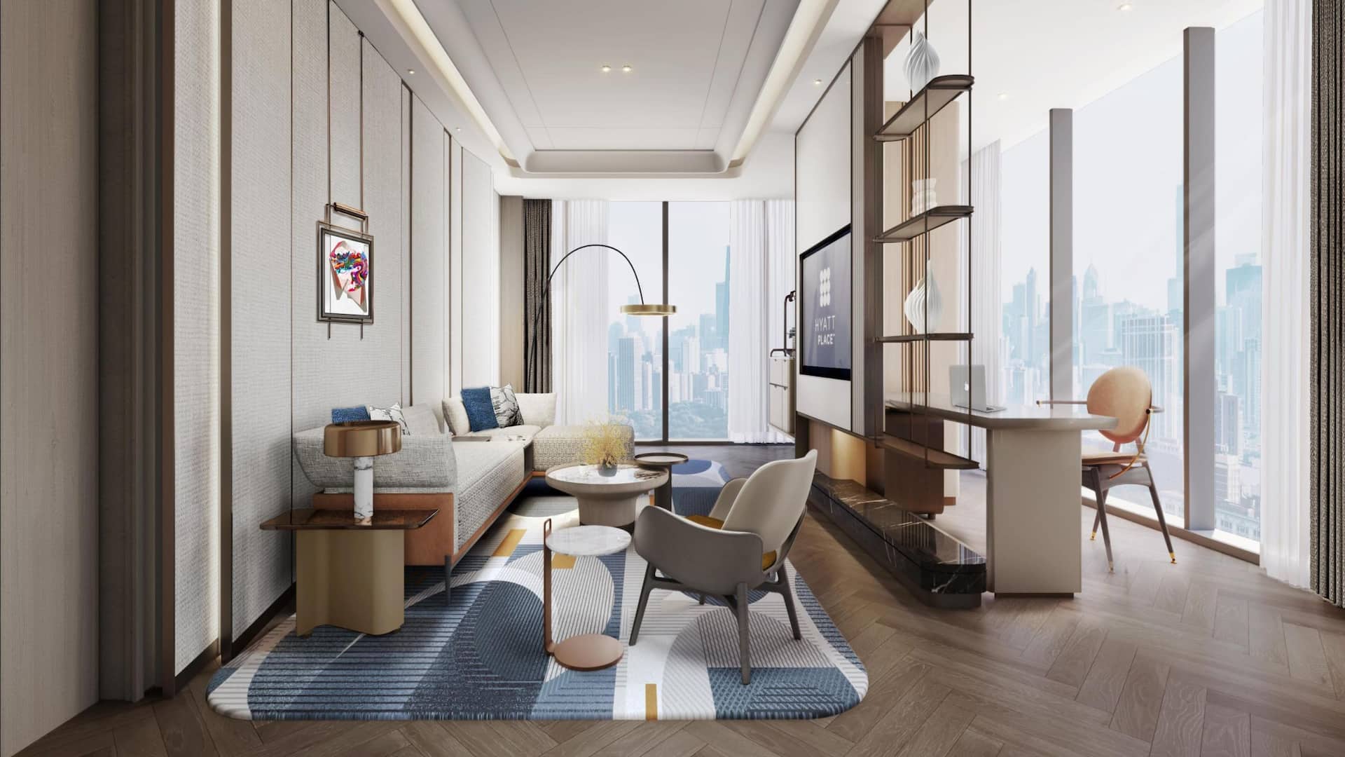 Hyatt Place Kunshan Gaoxin Premier Suite King Bed Living Room