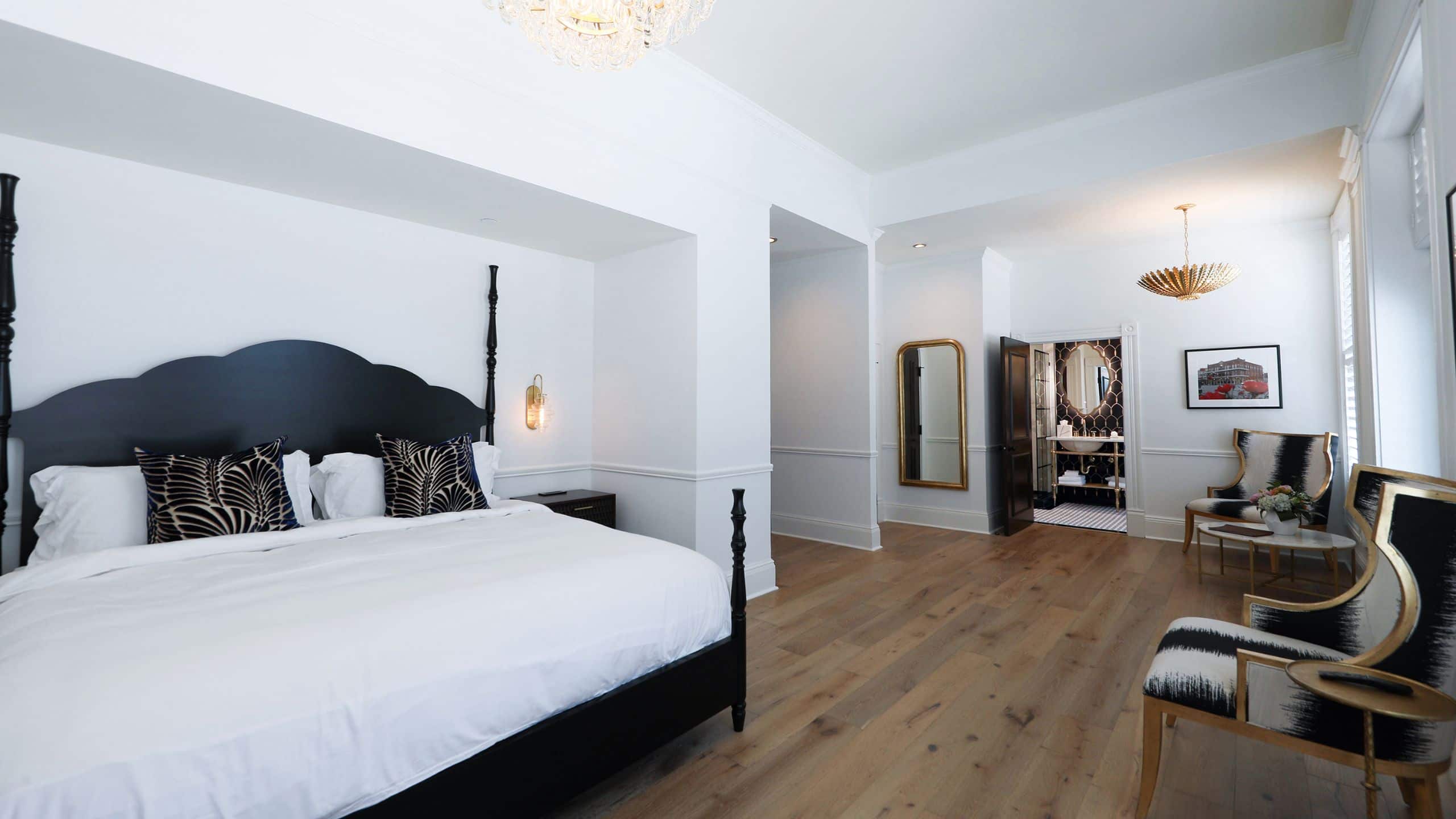 Fairmount Hotel Luxury Suite Bedroom and Seating