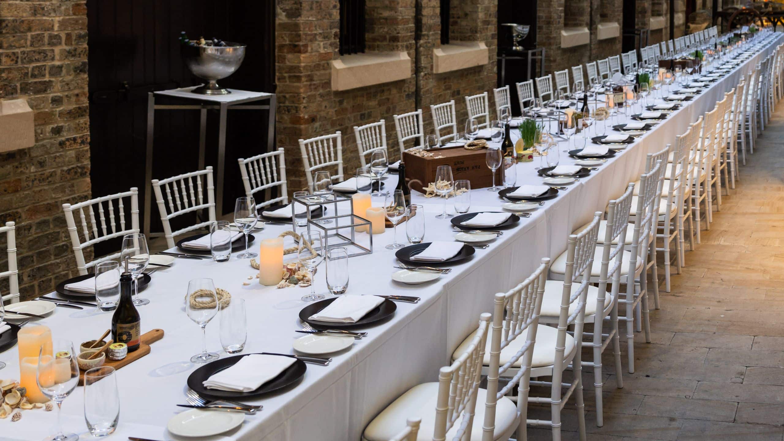 Hyatt Regency Sydney Atrium Long Dinner Table Outdoors