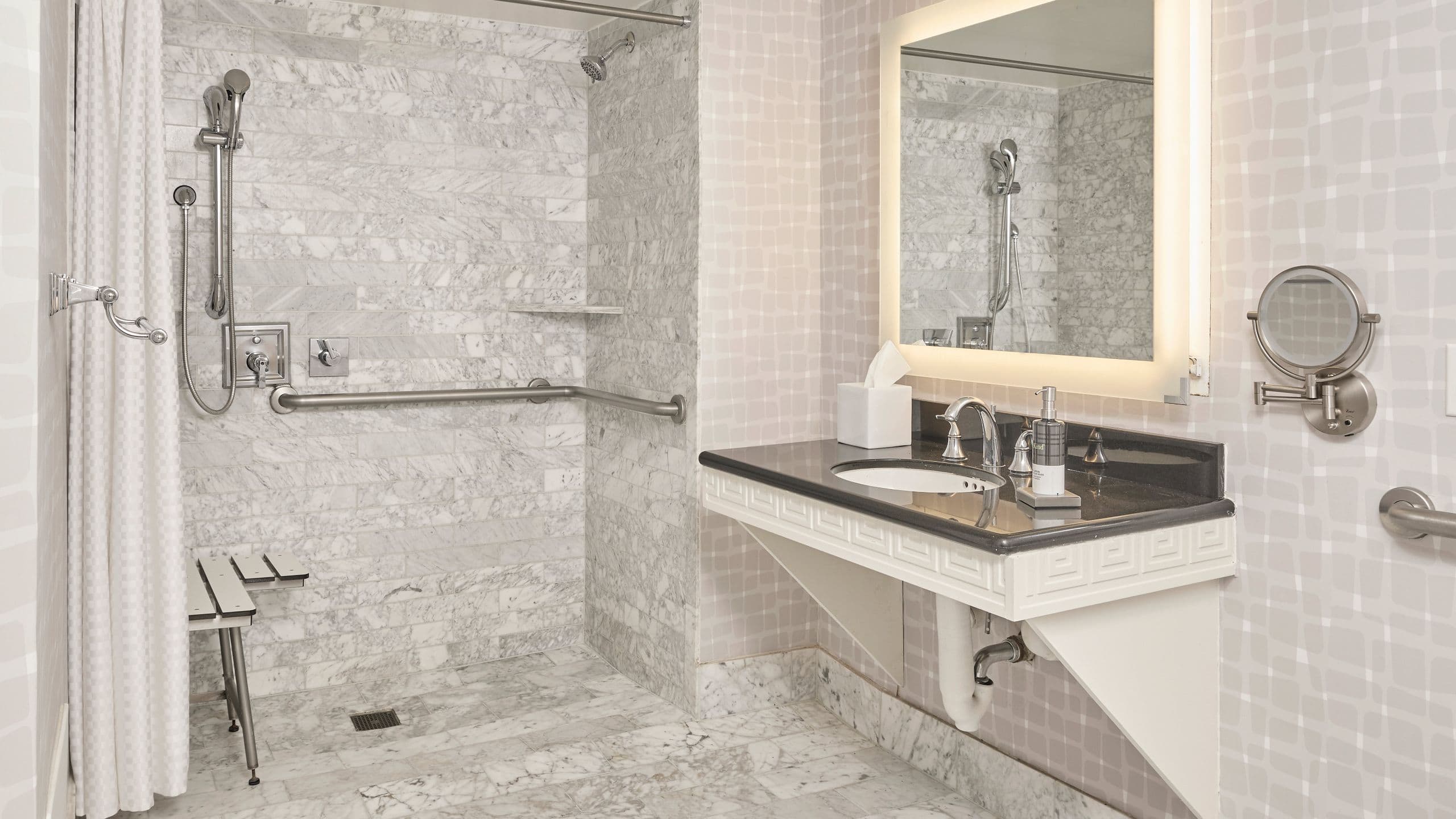 2 of 2 Hyatt Centric Delfina Santa Monica Accessible Bathroom