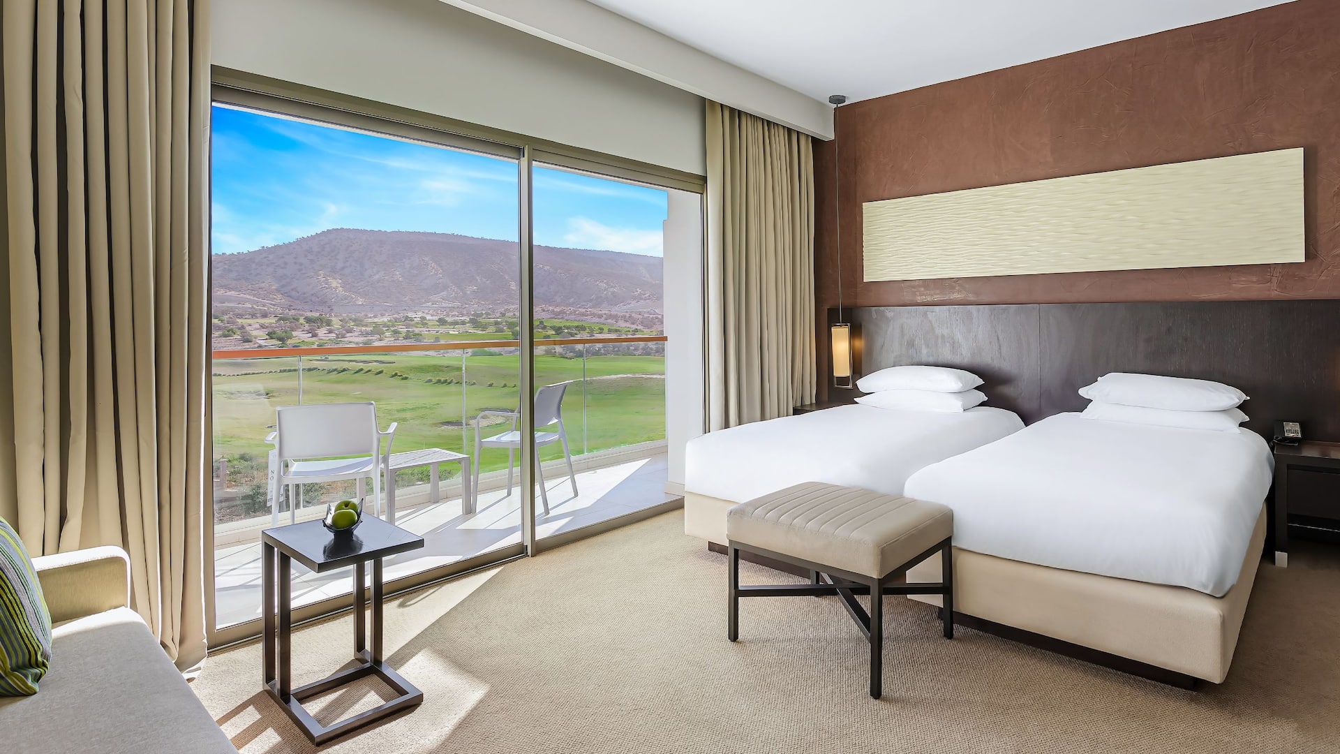 Hyatt Place Taghazout Bay Two Single Beds With Patio