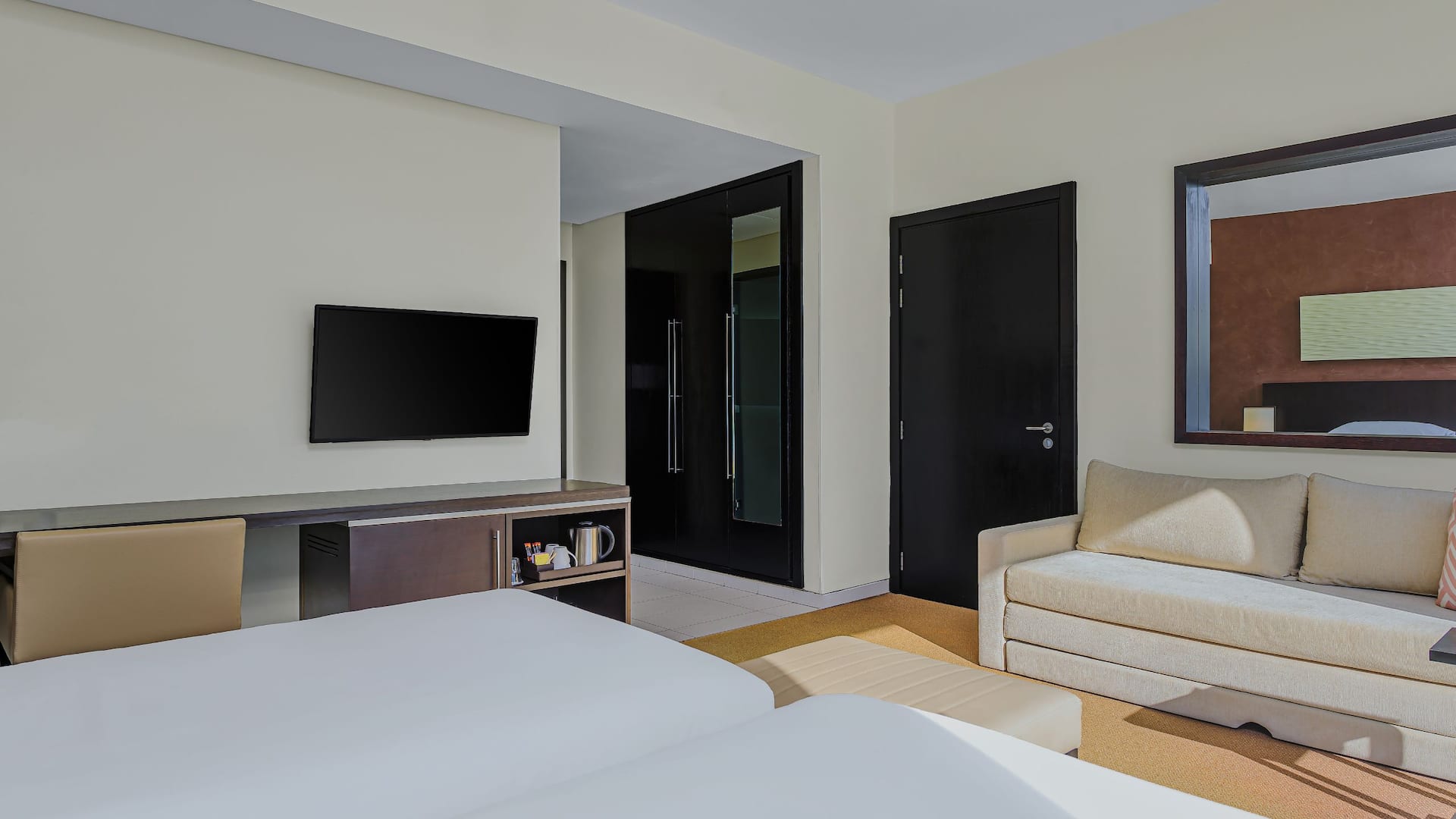 2 of 6 Hyatt Place Taghazout Bay Two Beds With Sofa And Tv