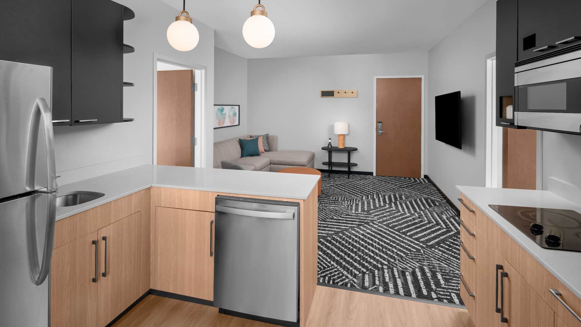 Hyatt House Pittsburgh-South Side Two Bedroom King Suite Kitchen