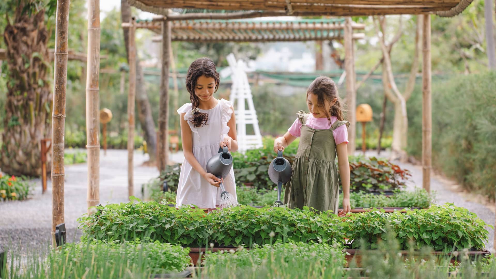 Hyatt Regency Danang Resort and Spa Kids Watering Herbs