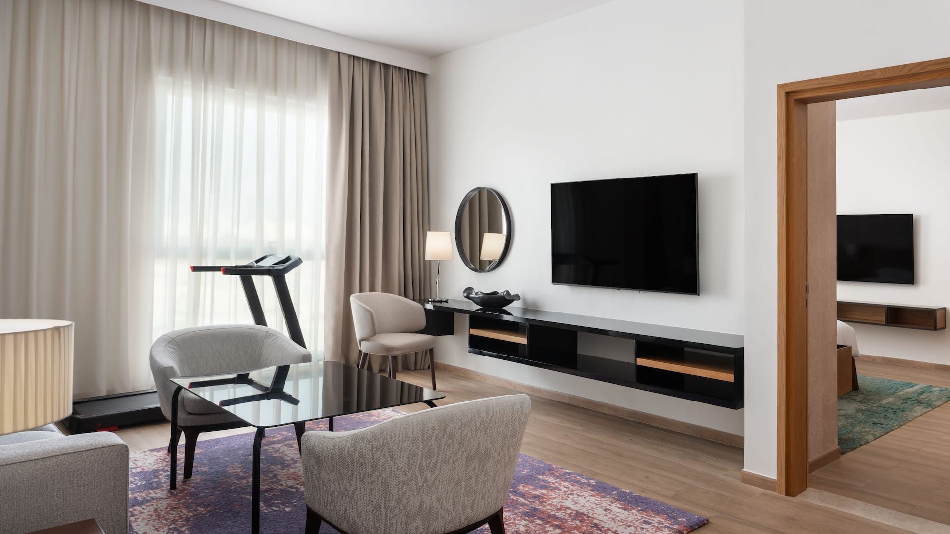 2 of 6 Hyatt Regency Oryx Doha Fitness Suite Living Area Three