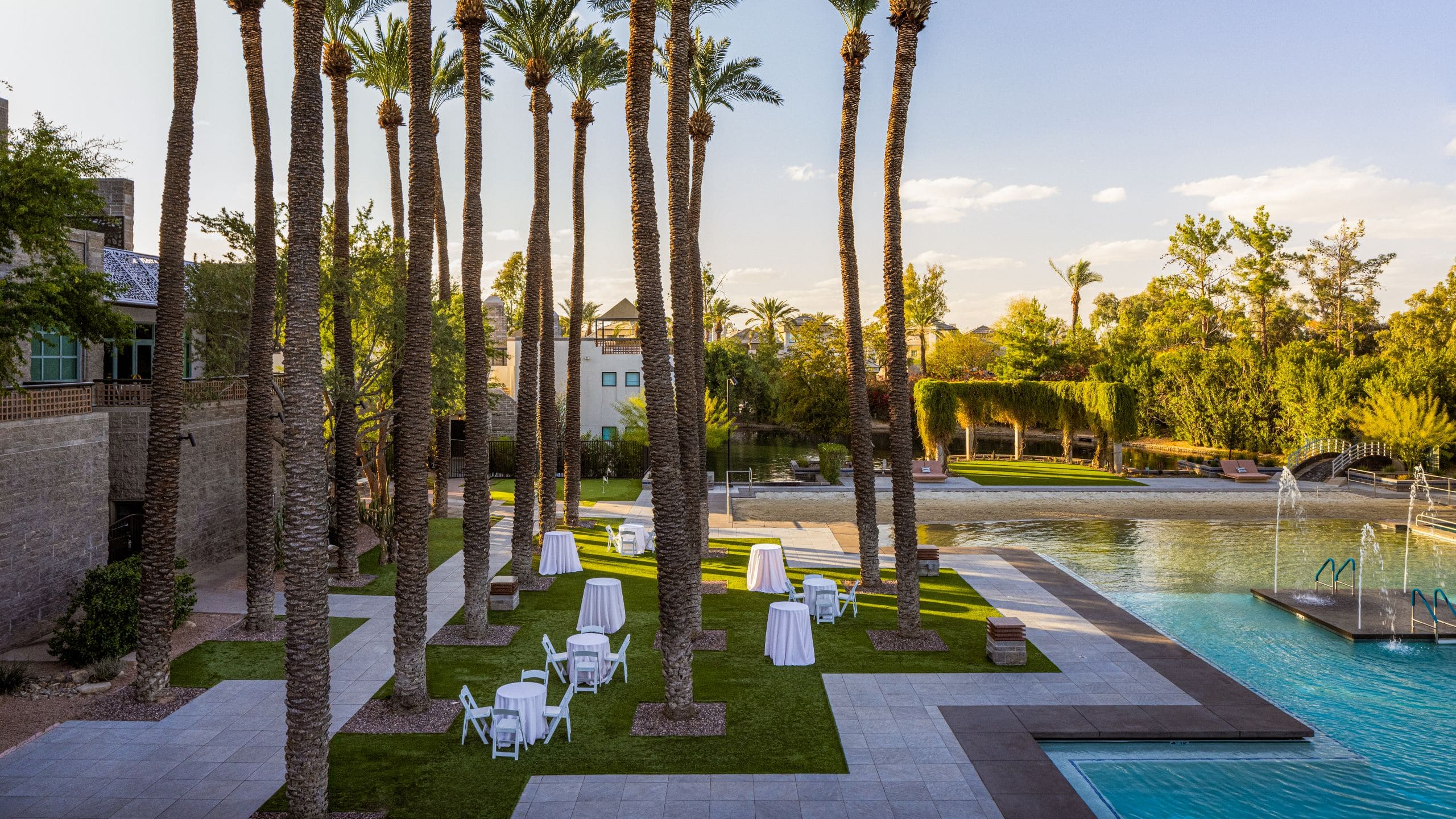 Grand Hyatt Scottsdale Resort Family Poolside Banquet Setup