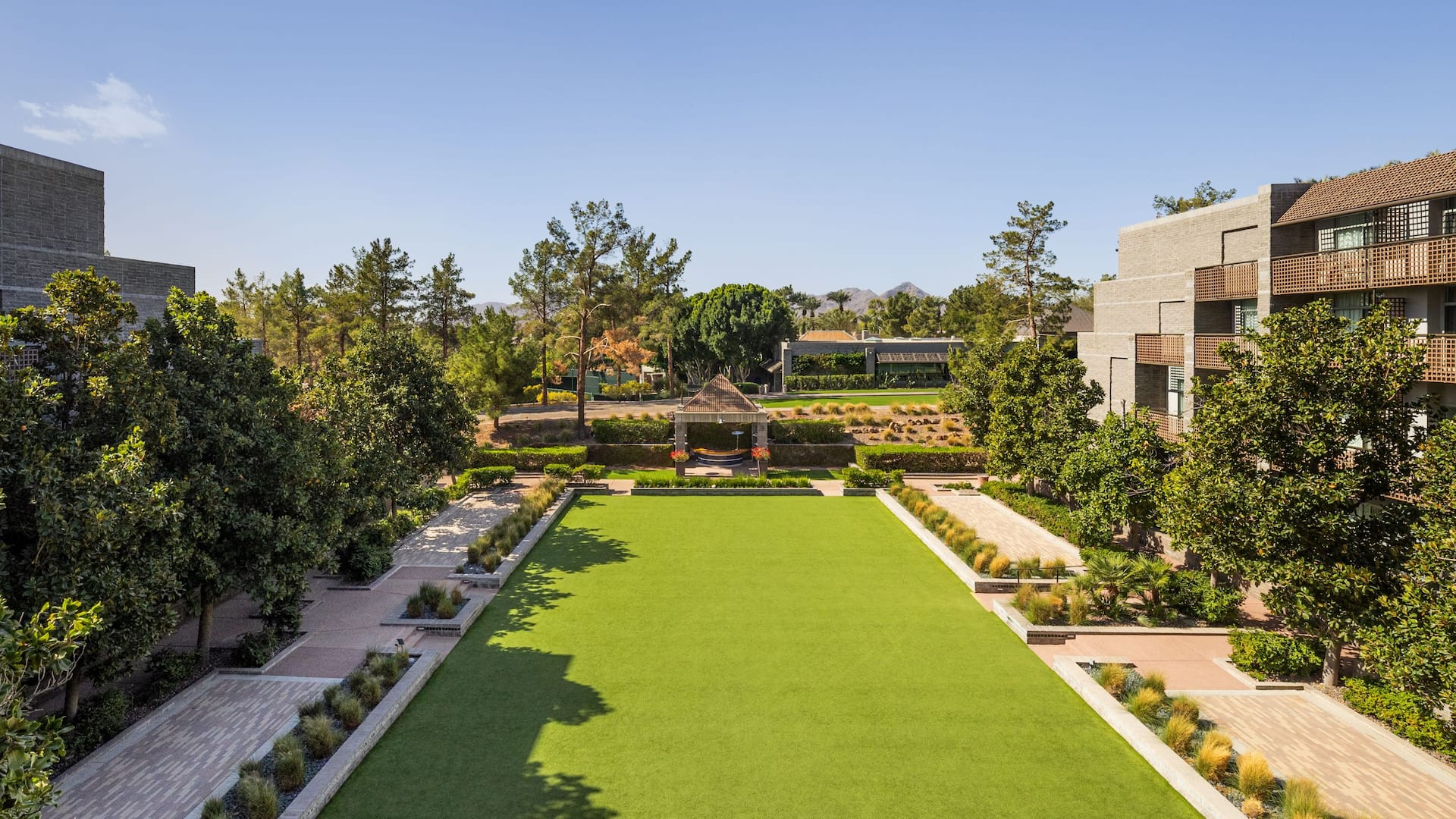 1 of 4 Grand Hyatt Scottsdale Resort Lawn Court Empty