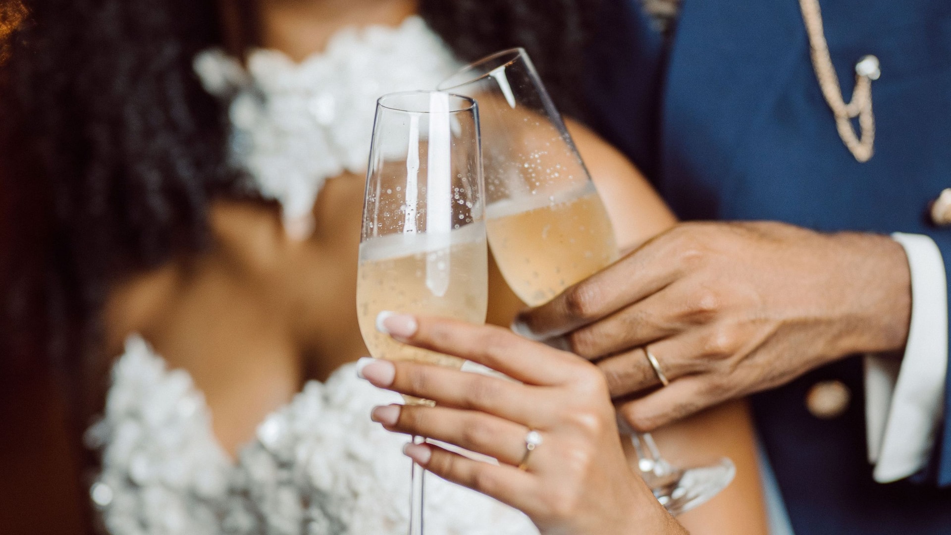 Hyatt Regency Trinidad Bridal Couple Toast Outside
