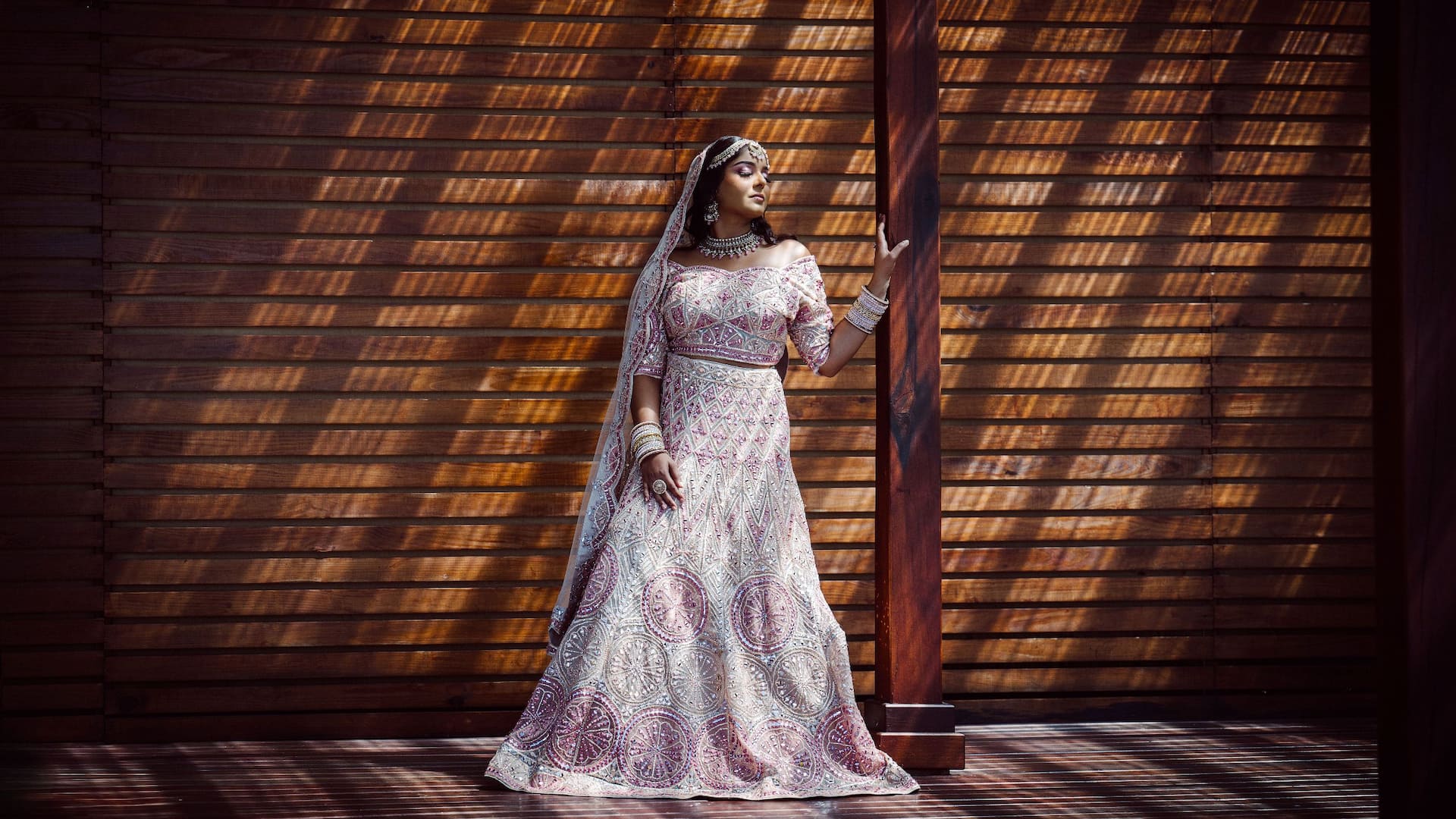Hyatt Regency Trinidad Hindu Bride Under Pergolas