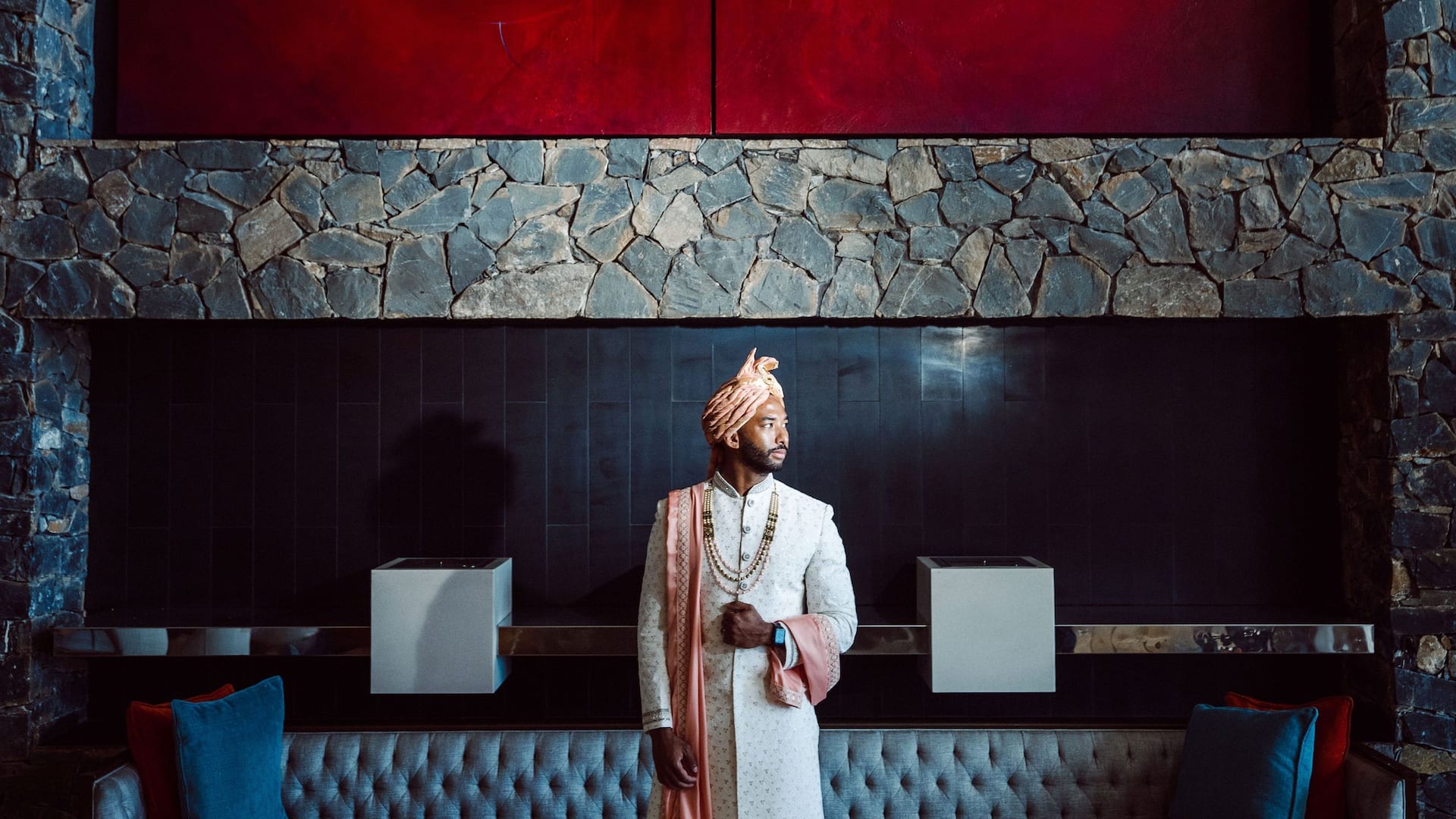 Hyatt Regency Trinidad Groom Waiting In Lobby