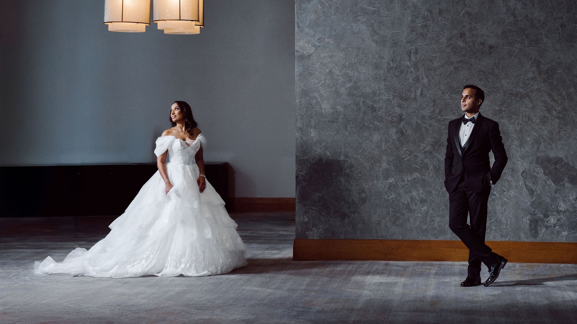 Hyatt Regency Trinidad Bridal Couple In Hallway