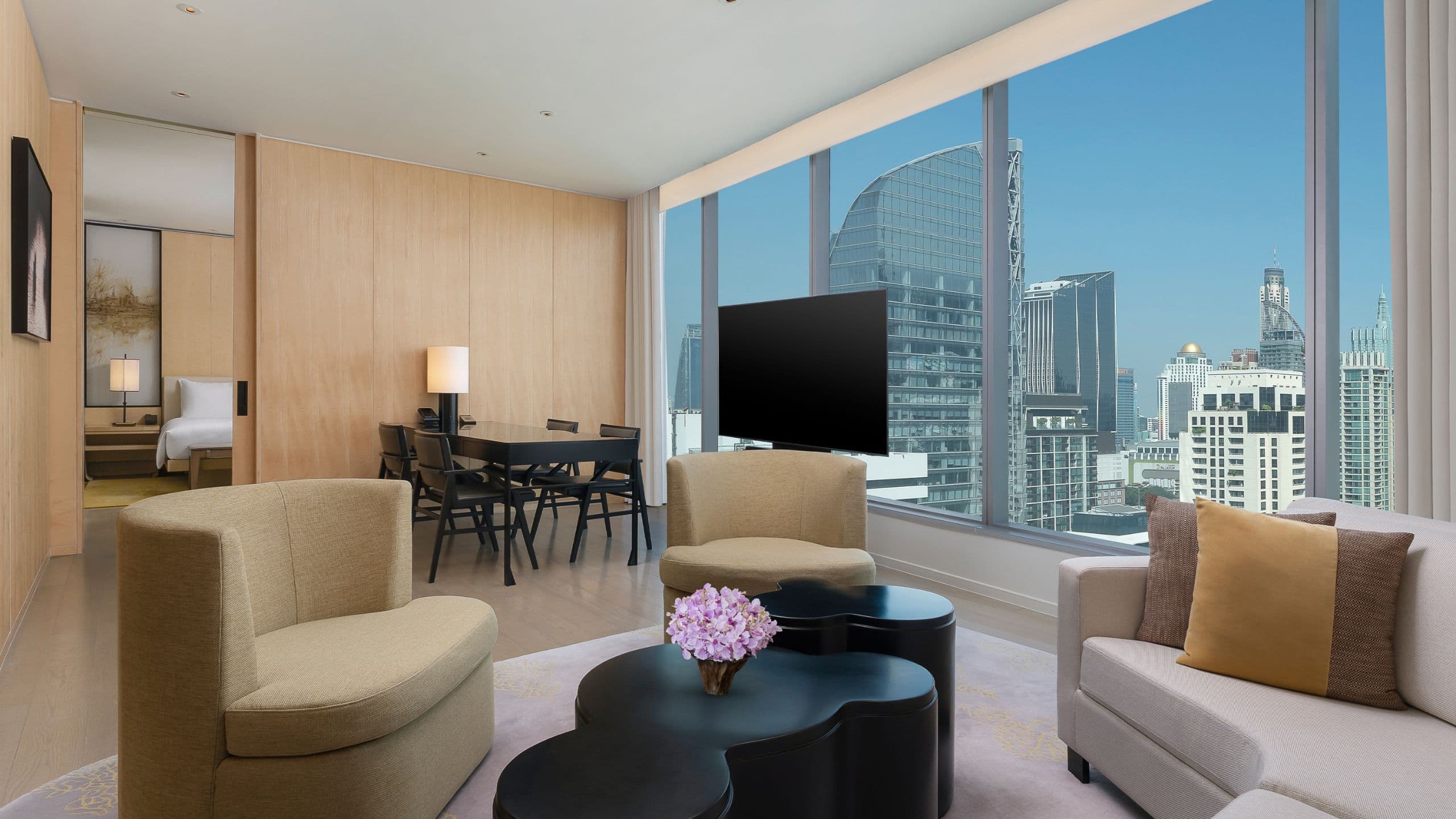 Park Hyatt Bangkok Park Suite King Living Area Dutch Angle