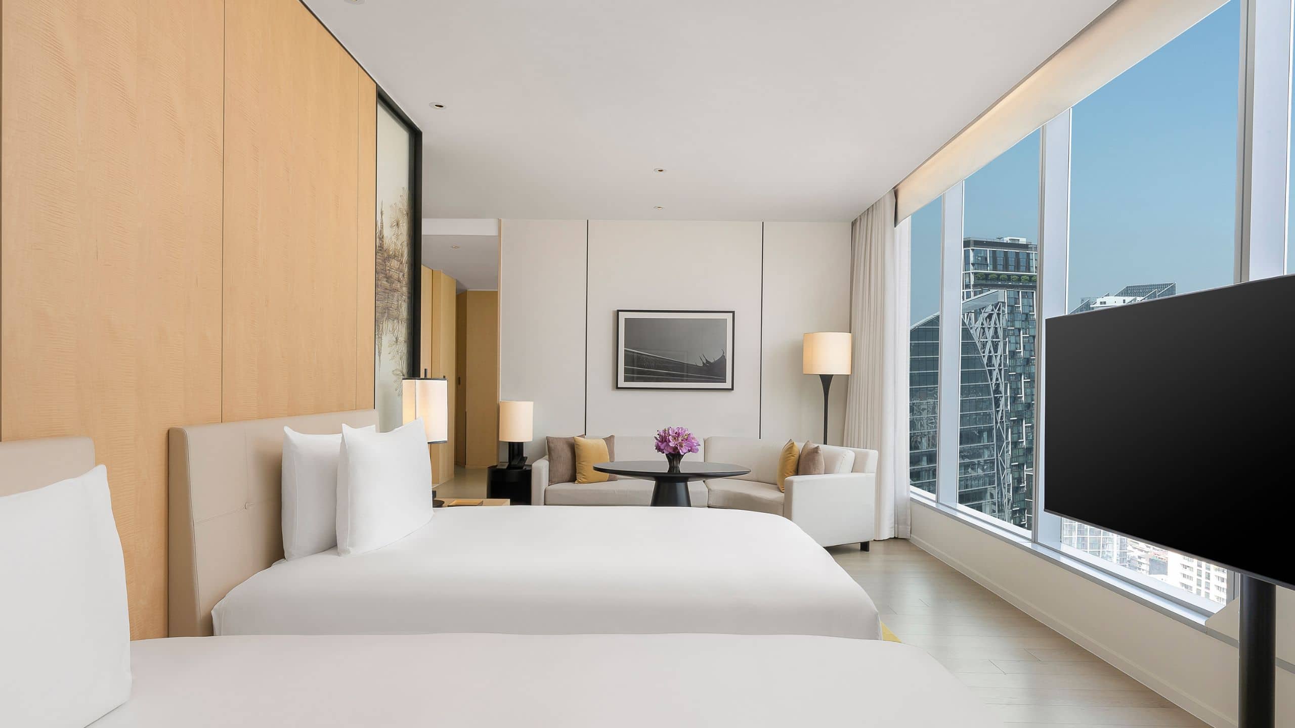 Park Hyatt Bangkok Twin Deluxe Middle Shot With Daytime View