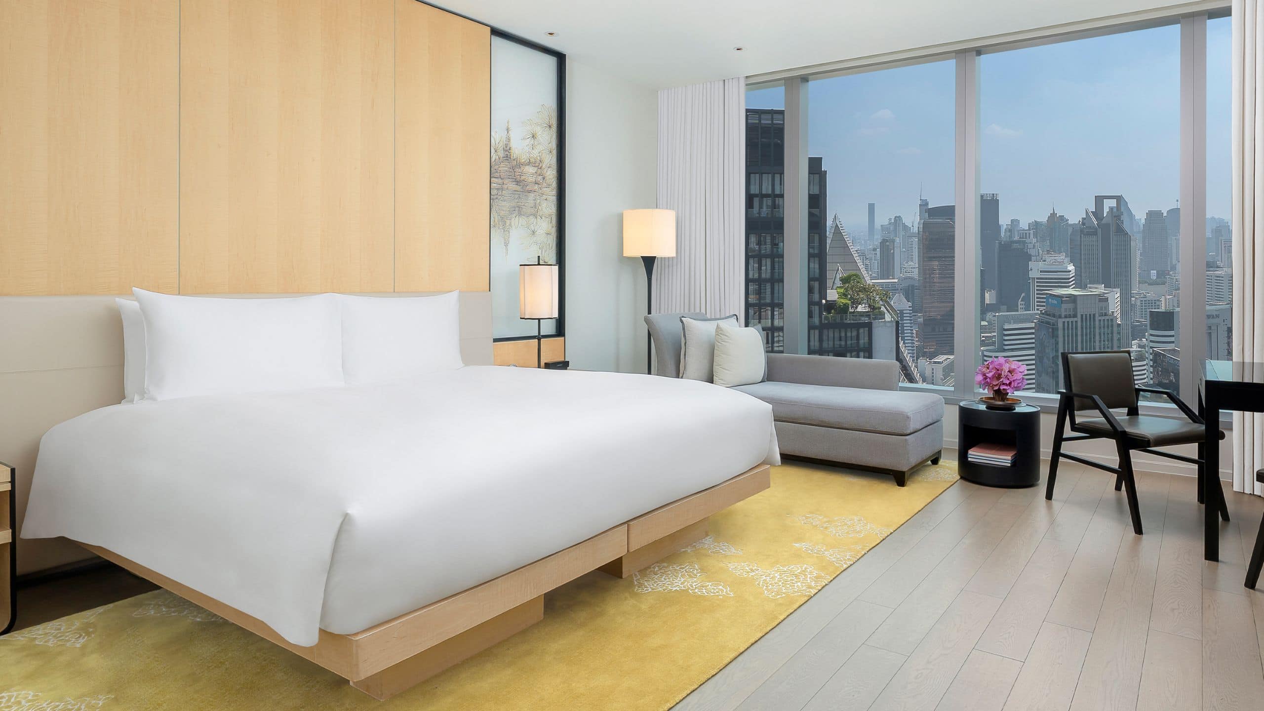 Park Hyatt Bangkok King Bed Dutch Angle With View