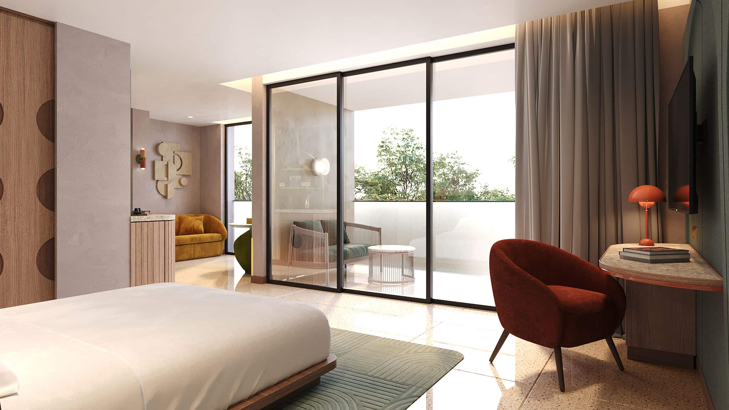 1/1 Studios at Alila Seminyak King Bed Balcony Room