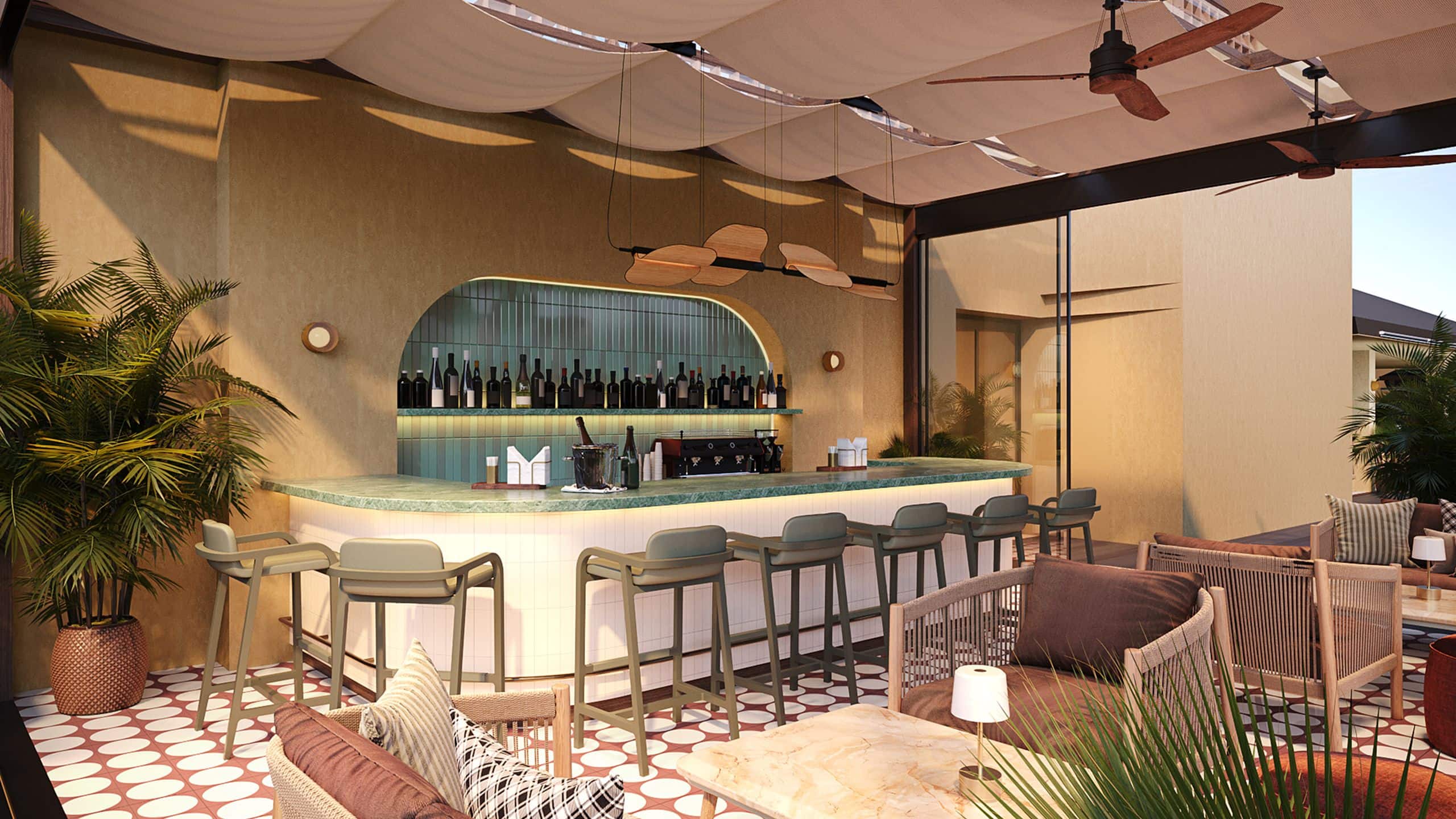 Studios at Alila Seminyak Rooftop Bar Seating Area