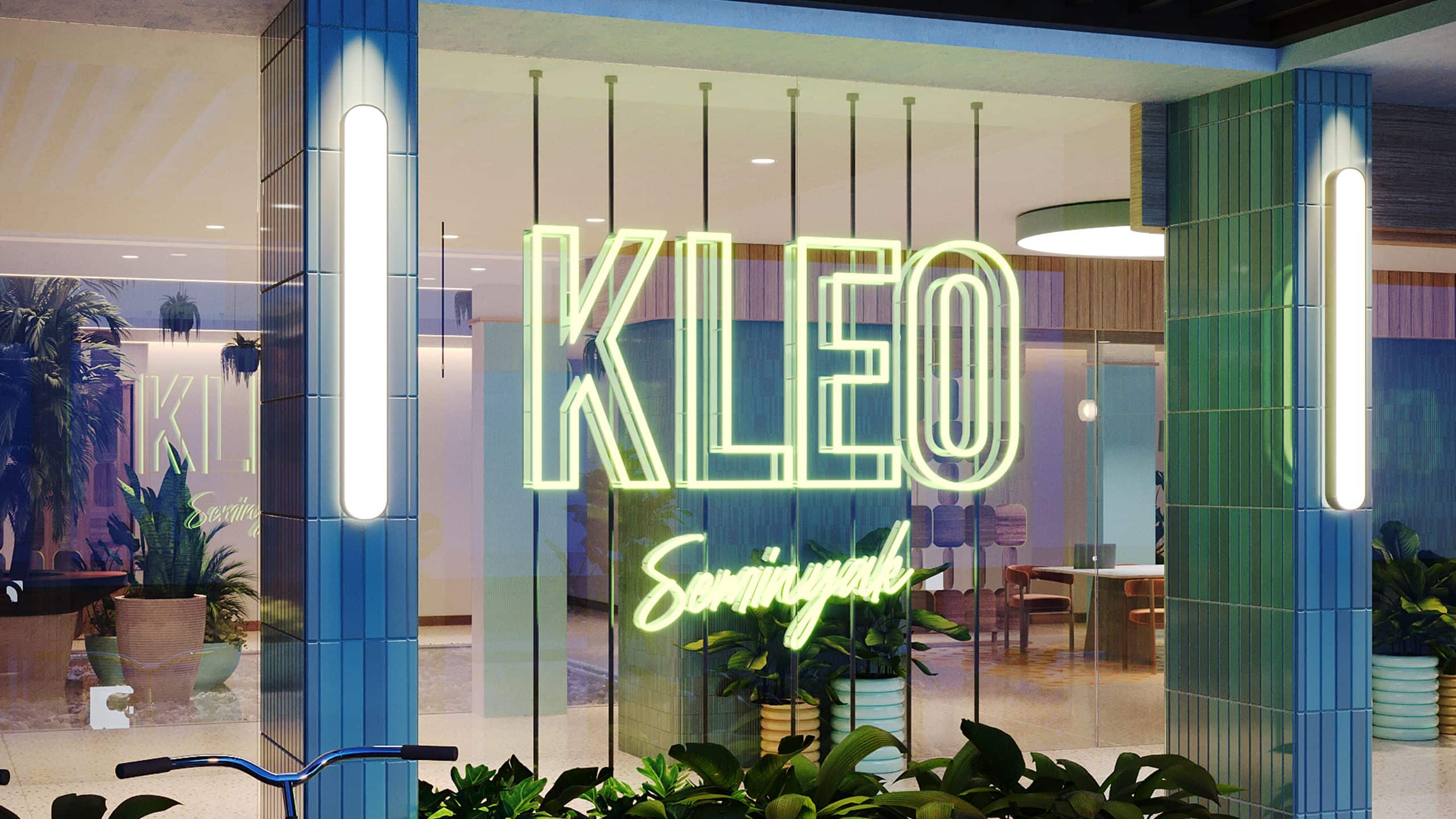 Studios at Alila Seminyak Signage Lights Side View