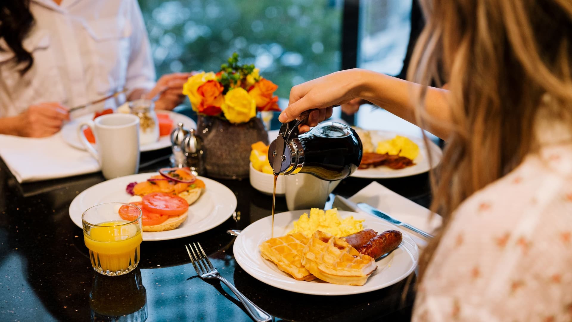 3 of 5 Hyatt Regency Miami Riverview Bar And Grill Breakfast Syrup Pour