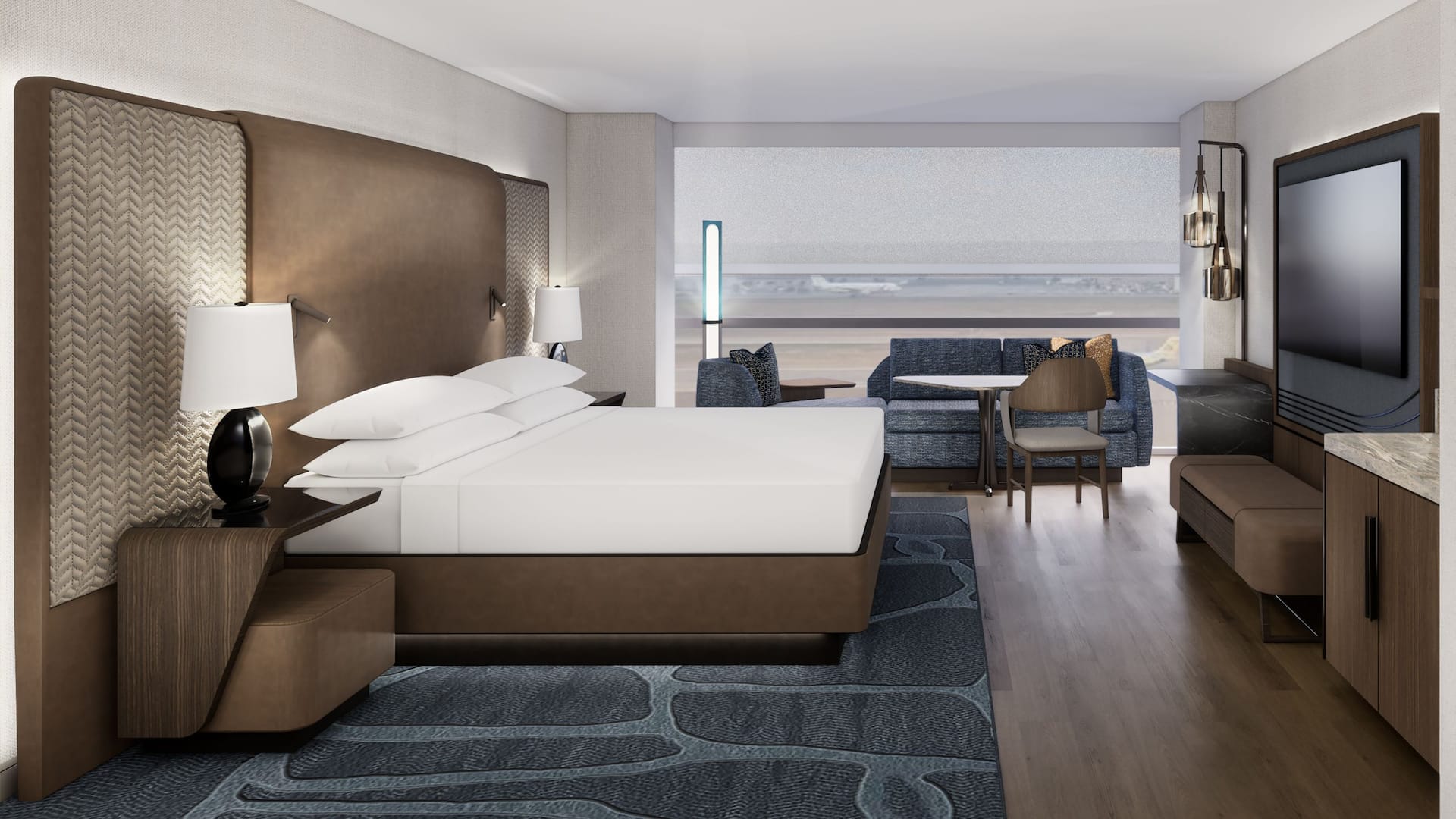 Grand Hyatt DFW Rendering King Guestroom