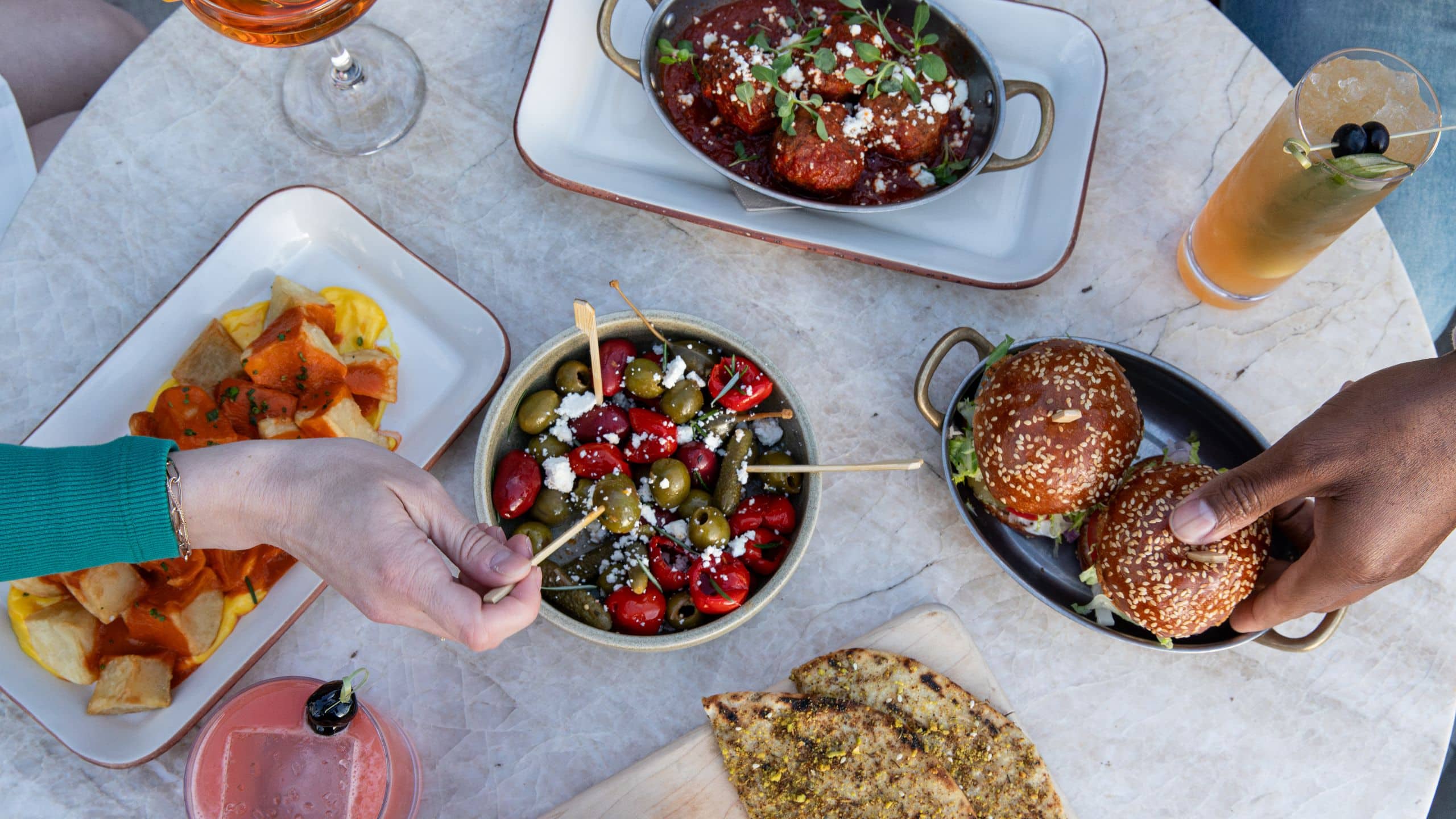 Andaz Scottsdale Resort & Bungalows Happy Hour Food Spread