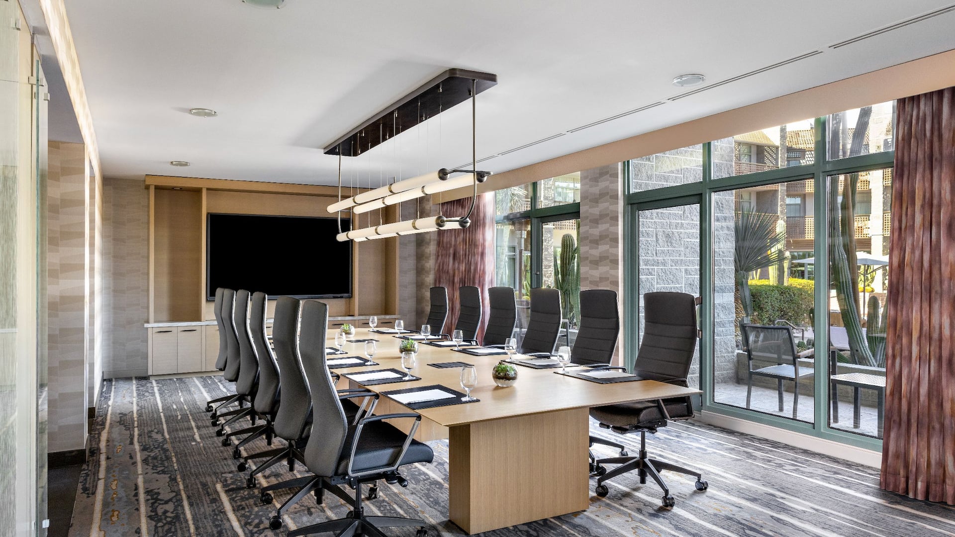 1 of 5 Grand Hyatt Scottsdale Resort Executive Boardroom With Chairs And Windows
