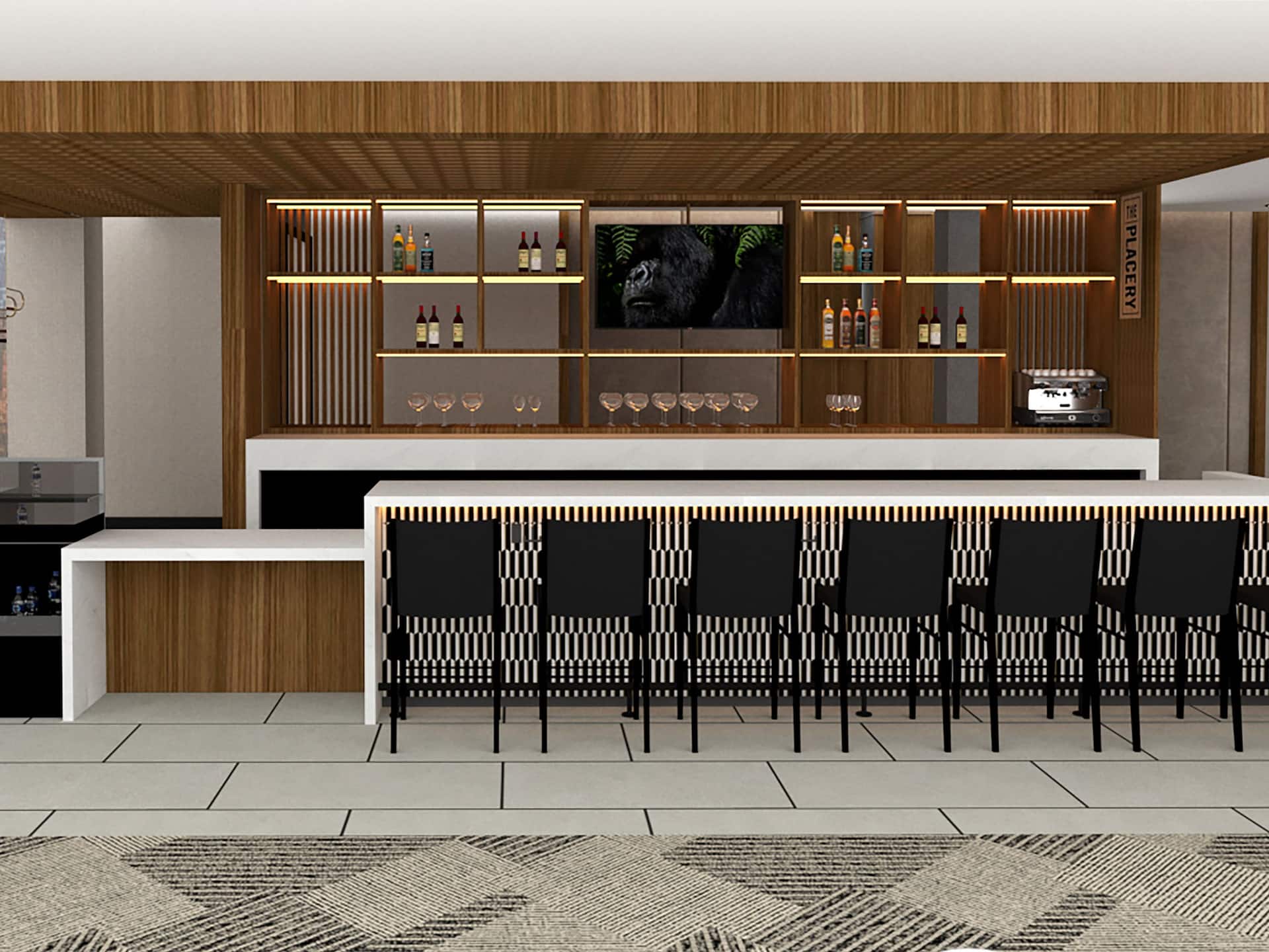 Hyatt Place Piedras Negras Bar Rendering